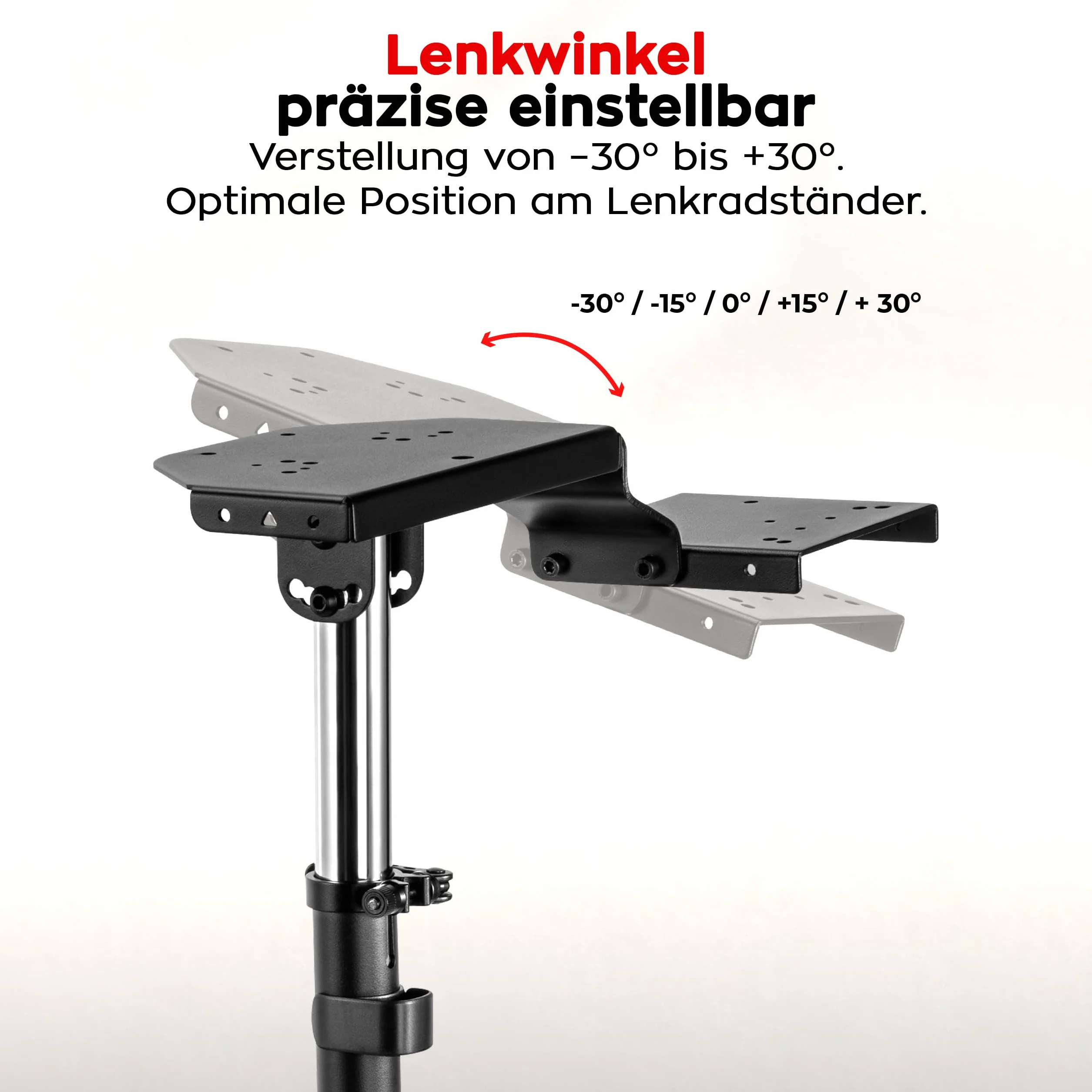 huzaro Speed 2.0, regulowany uchwyt na kierownicę wyścigową, kompatybilny z Logitech Fanatec Thrustmaster, stabilna konstrukcja stalowa, regulowana wysokość i kąt, składane, antypoślizgowe podkładki
