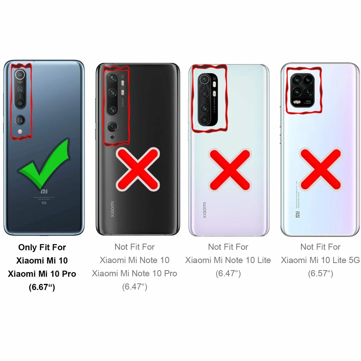 Verco Etui Kompatybilne z Xiaomi Mi 10 / Mi 10 Pro Case, ochronne obudowa dla Xiaomi Mi 10 / Mi 10 Pro portfel smartfon przegródki na karty, Czarny