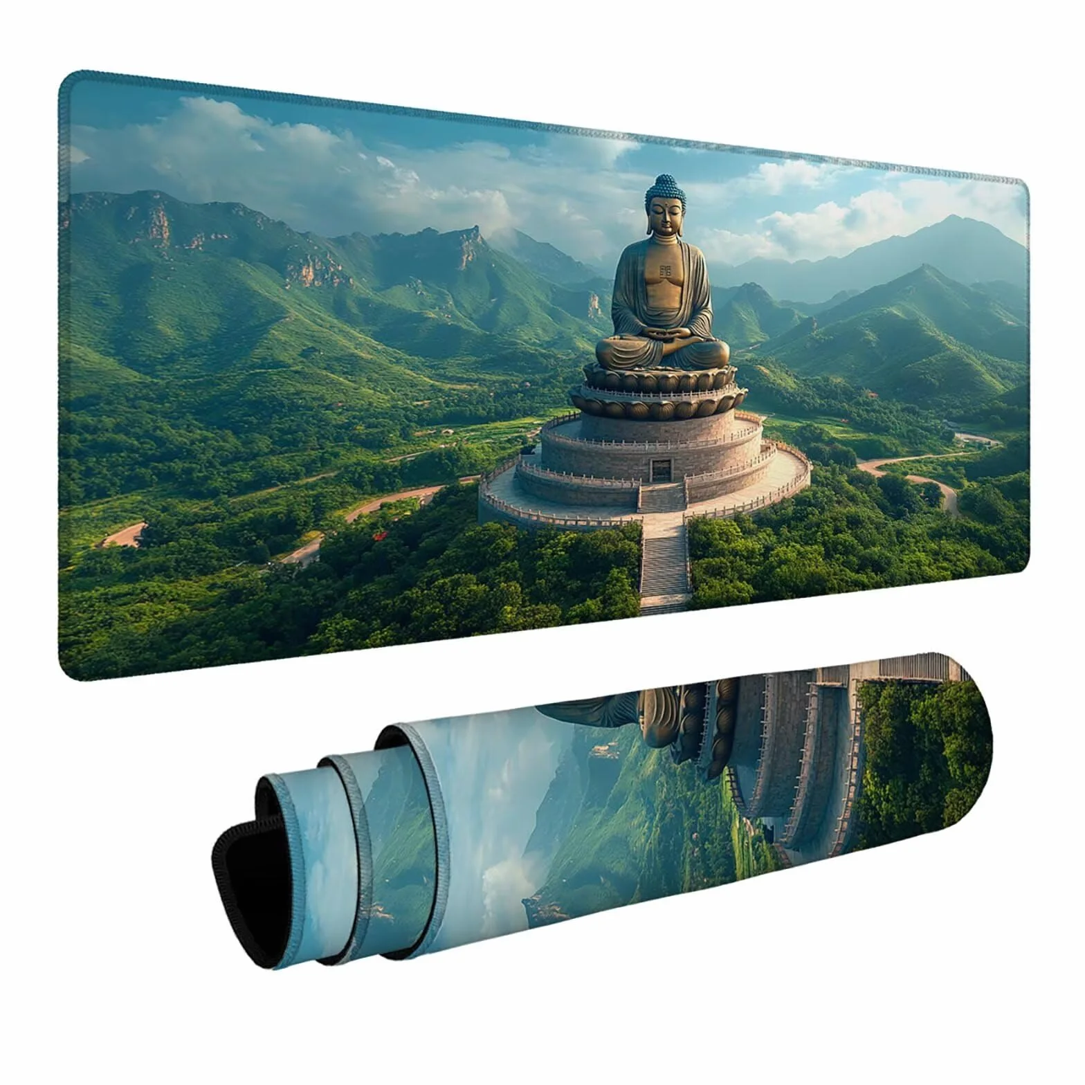 Podkładka pod mysz Zen XXL, 600 x 1400 x 3 mm, podkładka na biurko, wodoodporna, gamingowa, poprawia dokładność i prędkość, akcesoria do gier, laptop, biuro, prezent dla mężczyzn, FSBD-4253