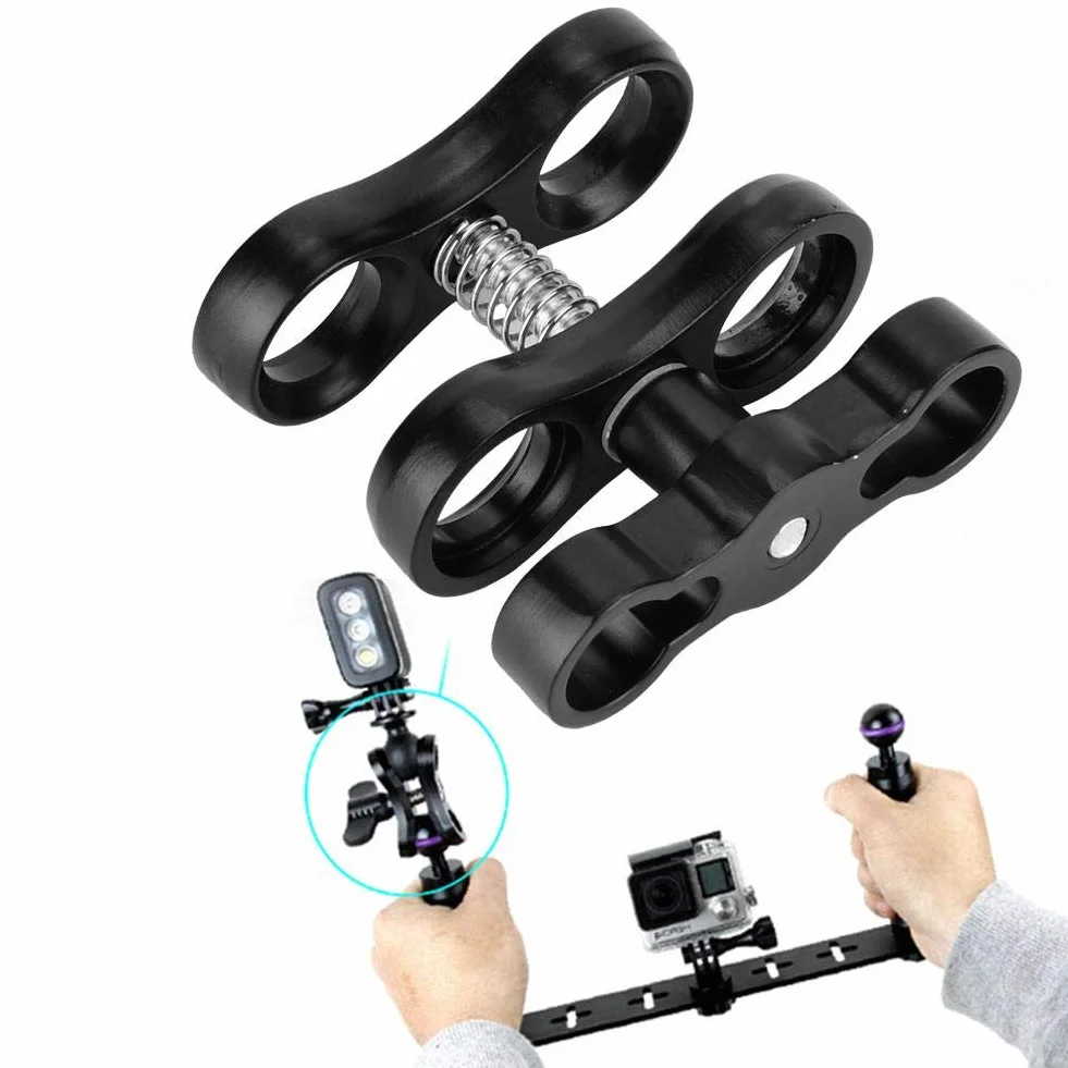 Światła nurkowe Butterfly Clip Arm Złącze przegubu kulowego Aluminiowa piłka do montażu na zacisku