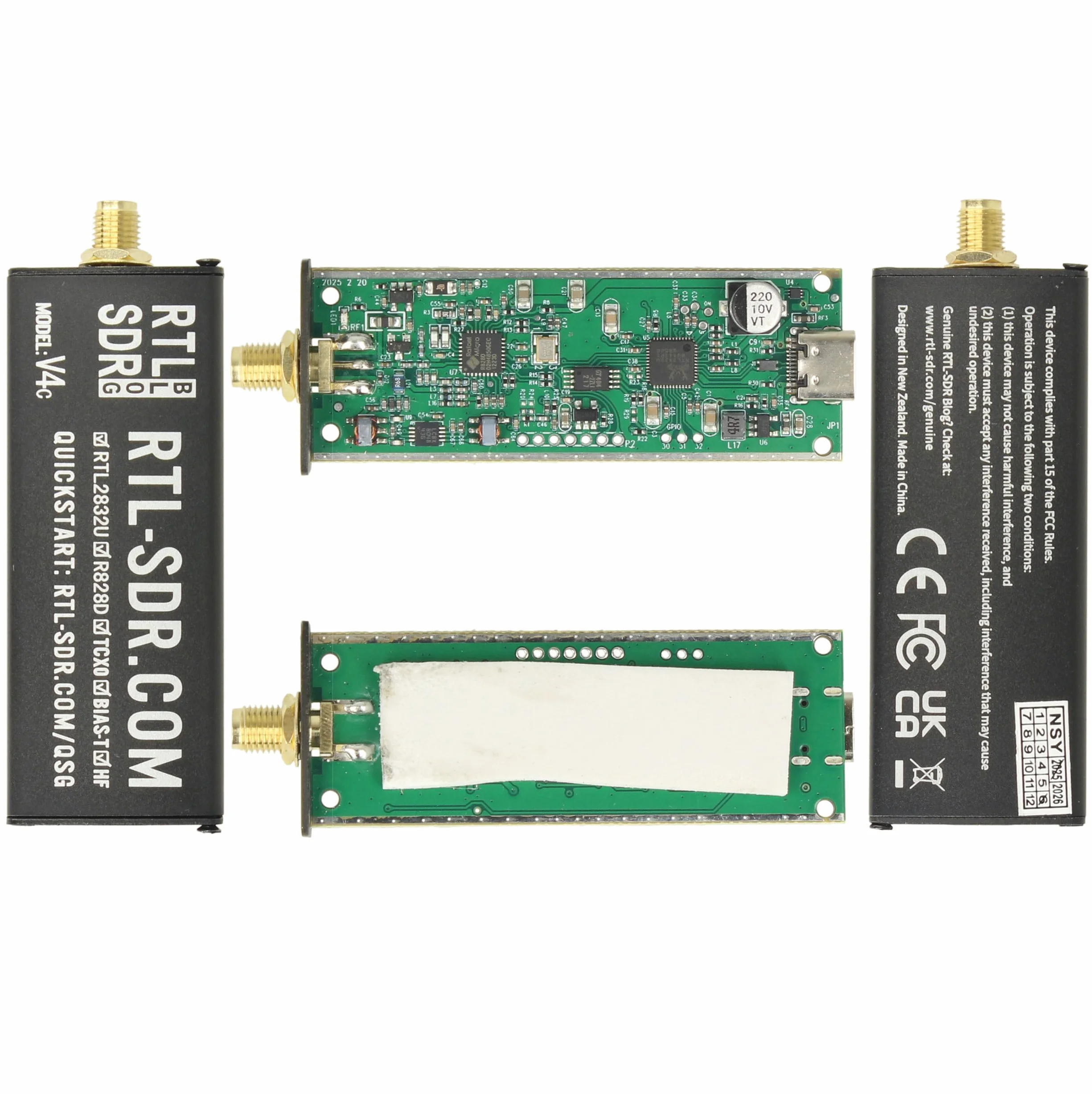 sdr Impulsfoto RTL-SDR Blog V4 USB-C R828D HF Bias Tee SMA Odbiornik z antenami