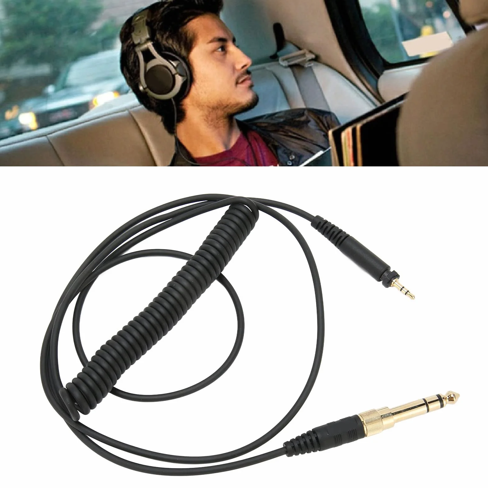 Vbestlife Wymienne słuchawki audio Upgrade-Hi-Fi kabel stereo do SRH840 SRH940 SRH440 SRH750DJ, 4,3 stopy