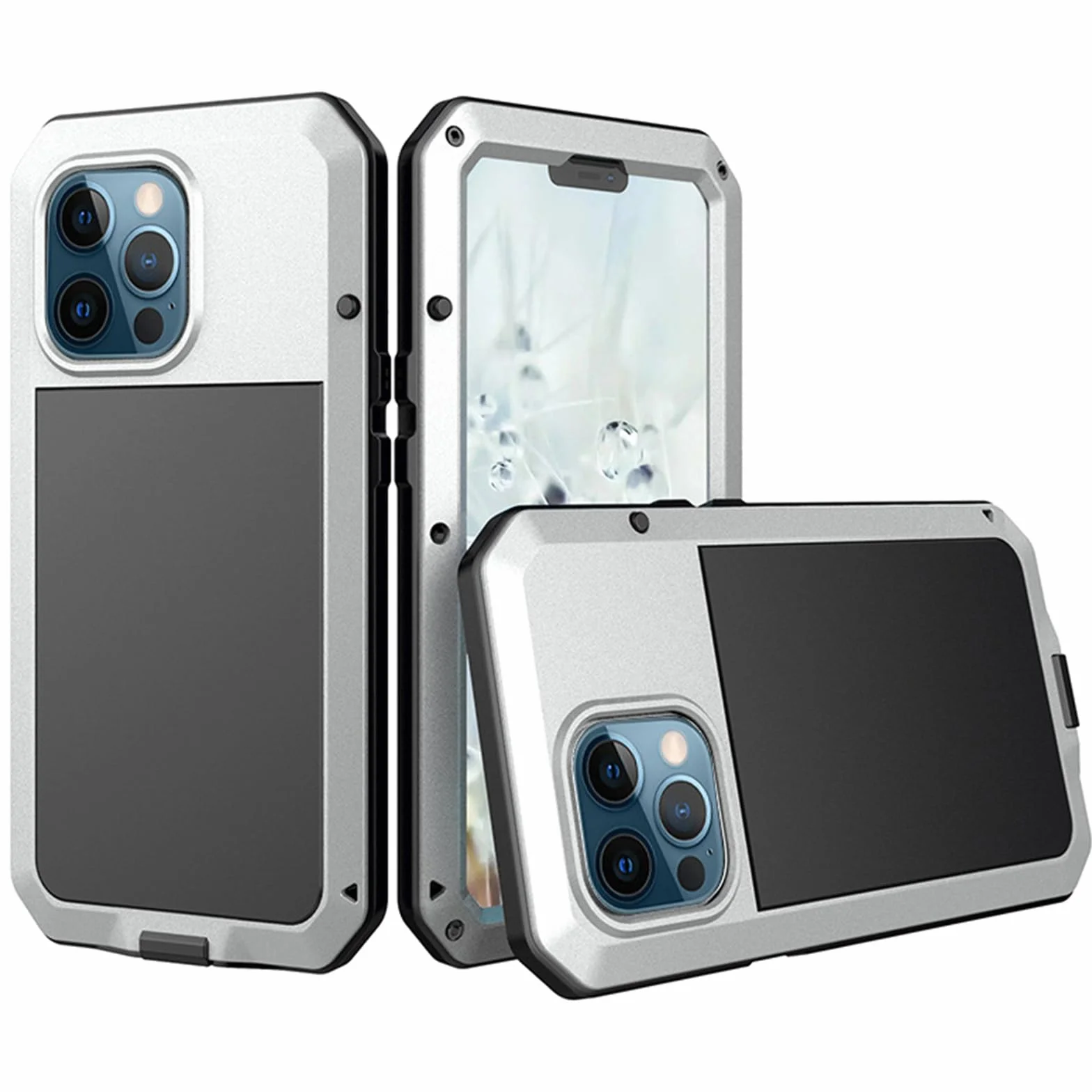 Etui na telefon komórkowy Full Body do iPhone 16 Pro Max / 16 Pro / 16 Plus / 16, Backcover, odporne na uderzenia i upadki, ochrona aparatu, białe, 16 Pro