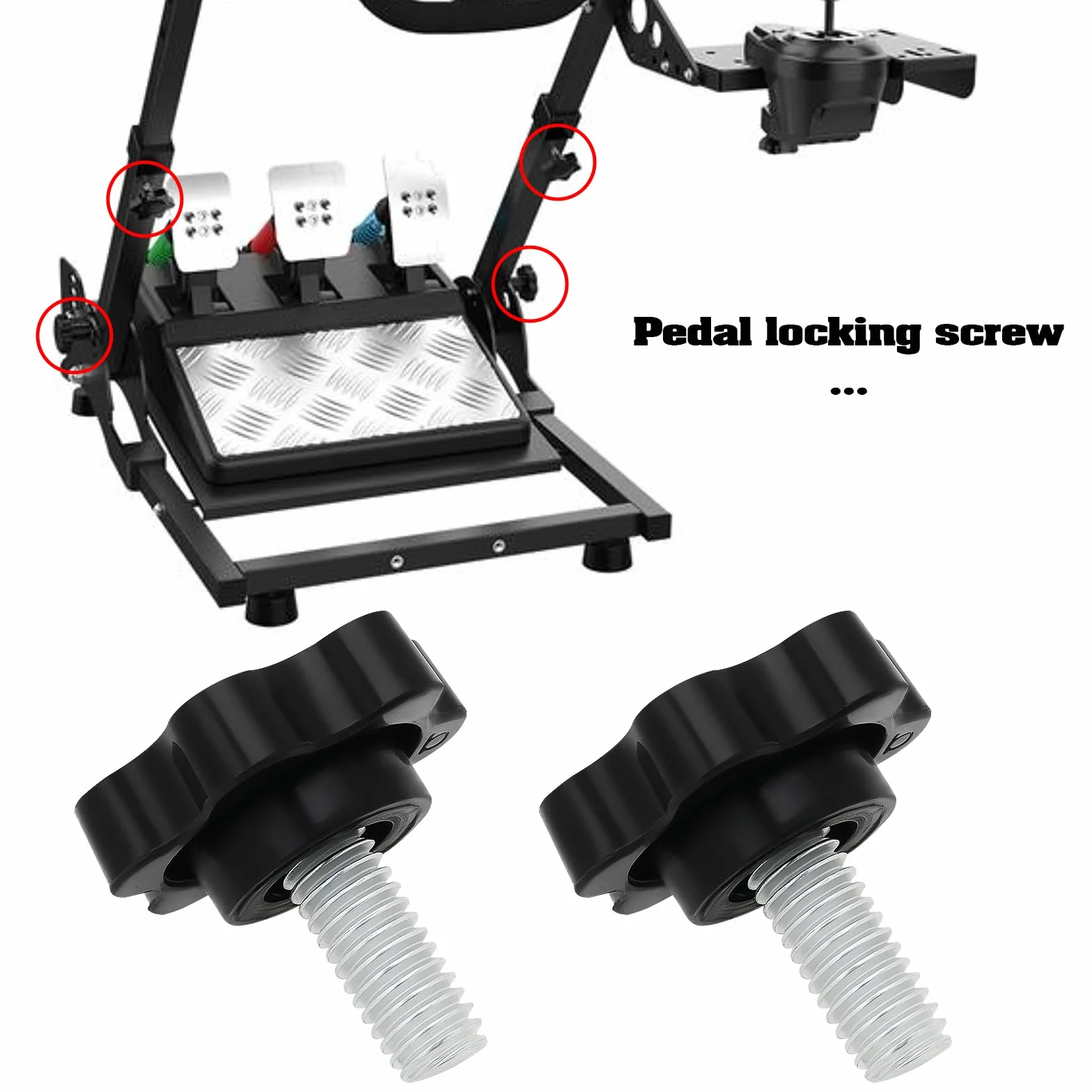 ECSiNG 10 szt. śrub blokujących pedałów M6 x 14 mm śruby mocujące do pedałów kompatybilne z Logitech G25 G27 G29 G920 G923 kwiat śliwy ręcznie dokręcona śruba