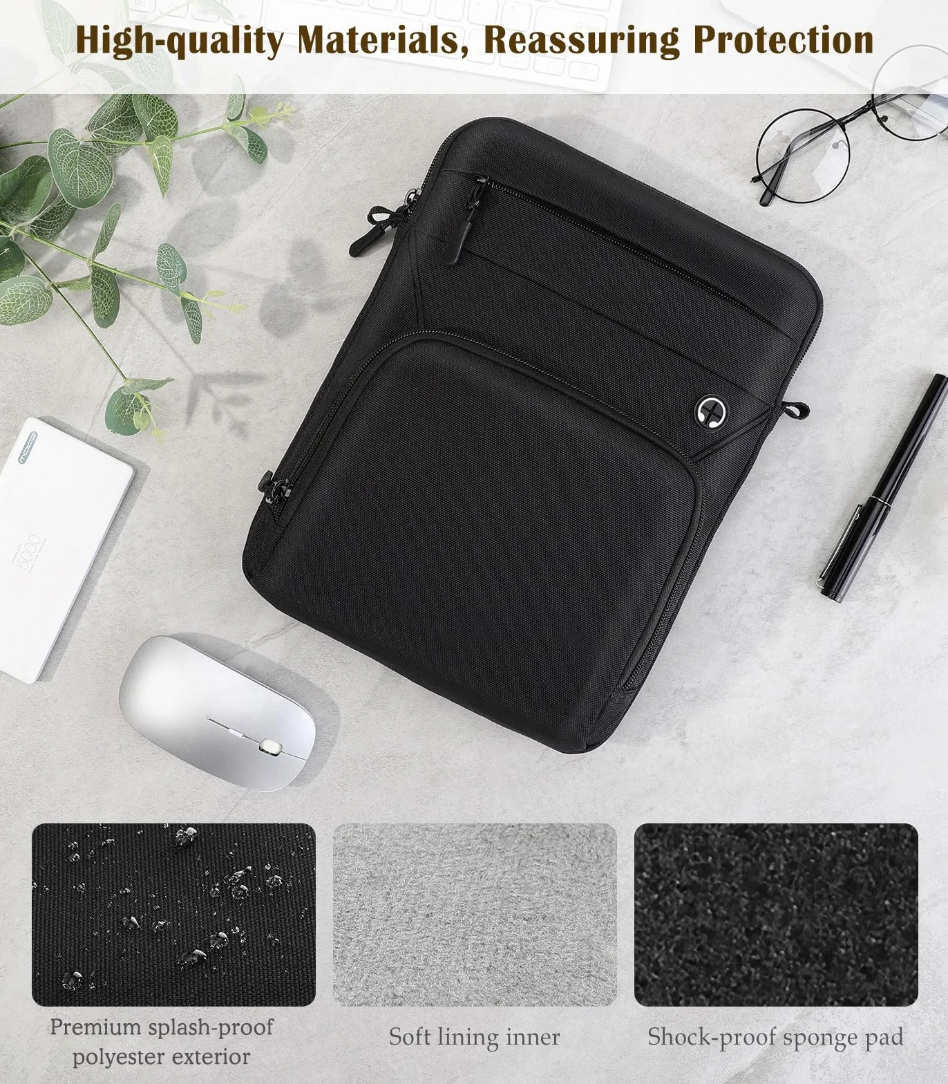 Dadanism Pokrowiec na tablet 22.9-27.9 cm na iPada Air 5/4 10,9 2022/2020, iPada 10,2 2021-2019, iPada 10. 10,9, iPada Pro 11 2021, Galaxy Tab S8/A8/A7 2022, etui z portem słuchawek