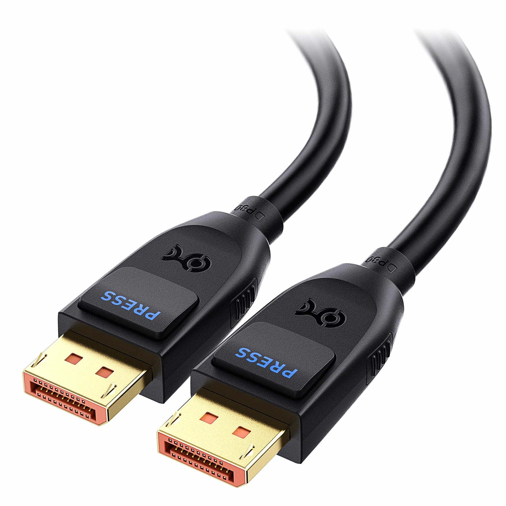 [Certyfikat VESA] Cable Matters kabel DisplayPort 2.1 80 Gb/s (DP80) – 2 m, Kabel DP80, 16K@60Hz, 8K@240Hz, 4K@240Hz, FreeSync, G-SYNC, HDR do monitora gamingowego/PC, RTX 4080/4090, RX 7900, czarny