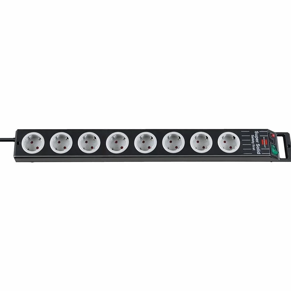 Listwa zasilajaca SuperSolid, 8 gniazd H05VV-F3G1,5 2,5m Brennenstuhl