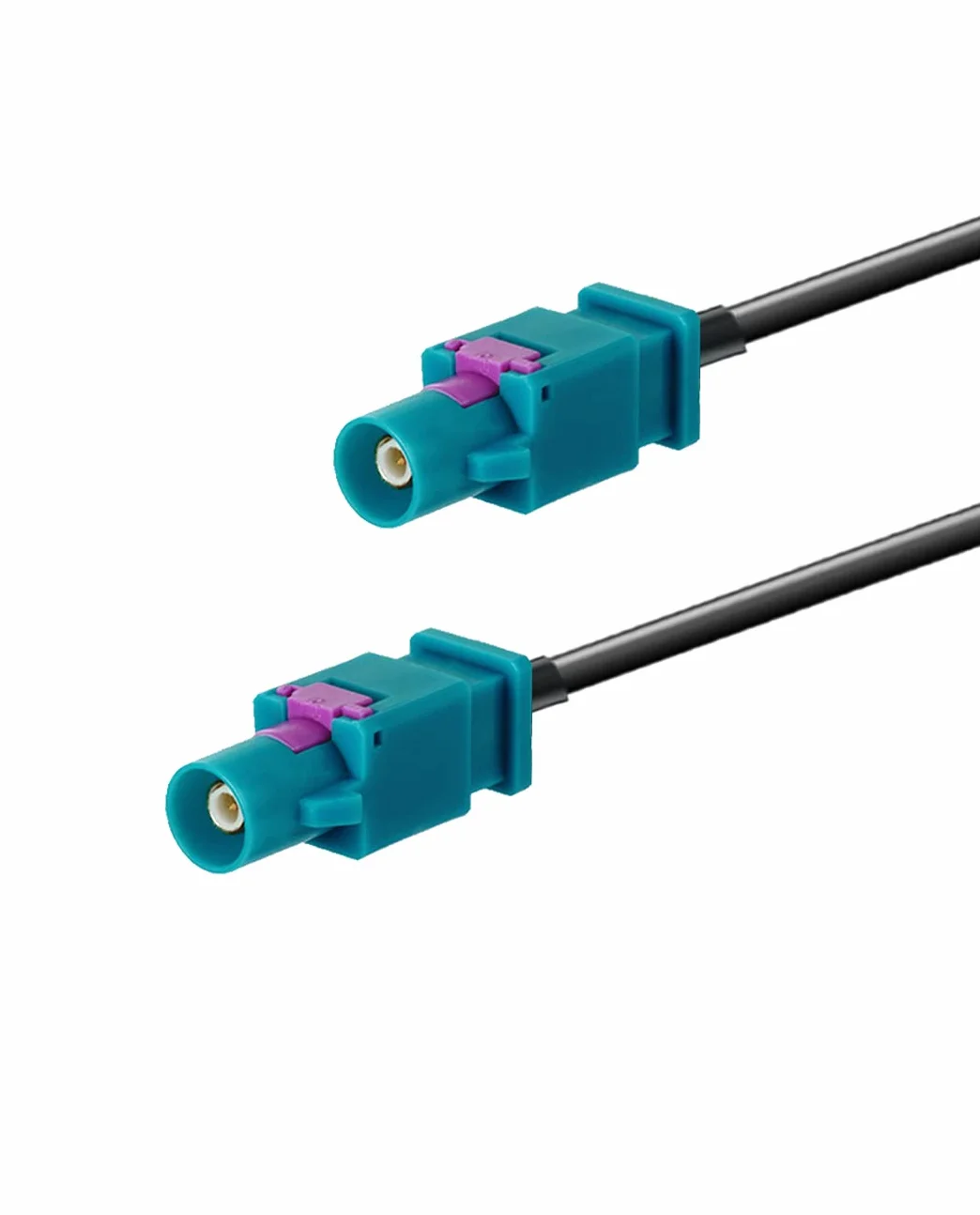 Vecys Kabel Adaptera RG174 Fakra Żeński Kąt 90° do Podwójnego Fakra Męski 30 cm do Radia Samochodowego DAB GPS Antena