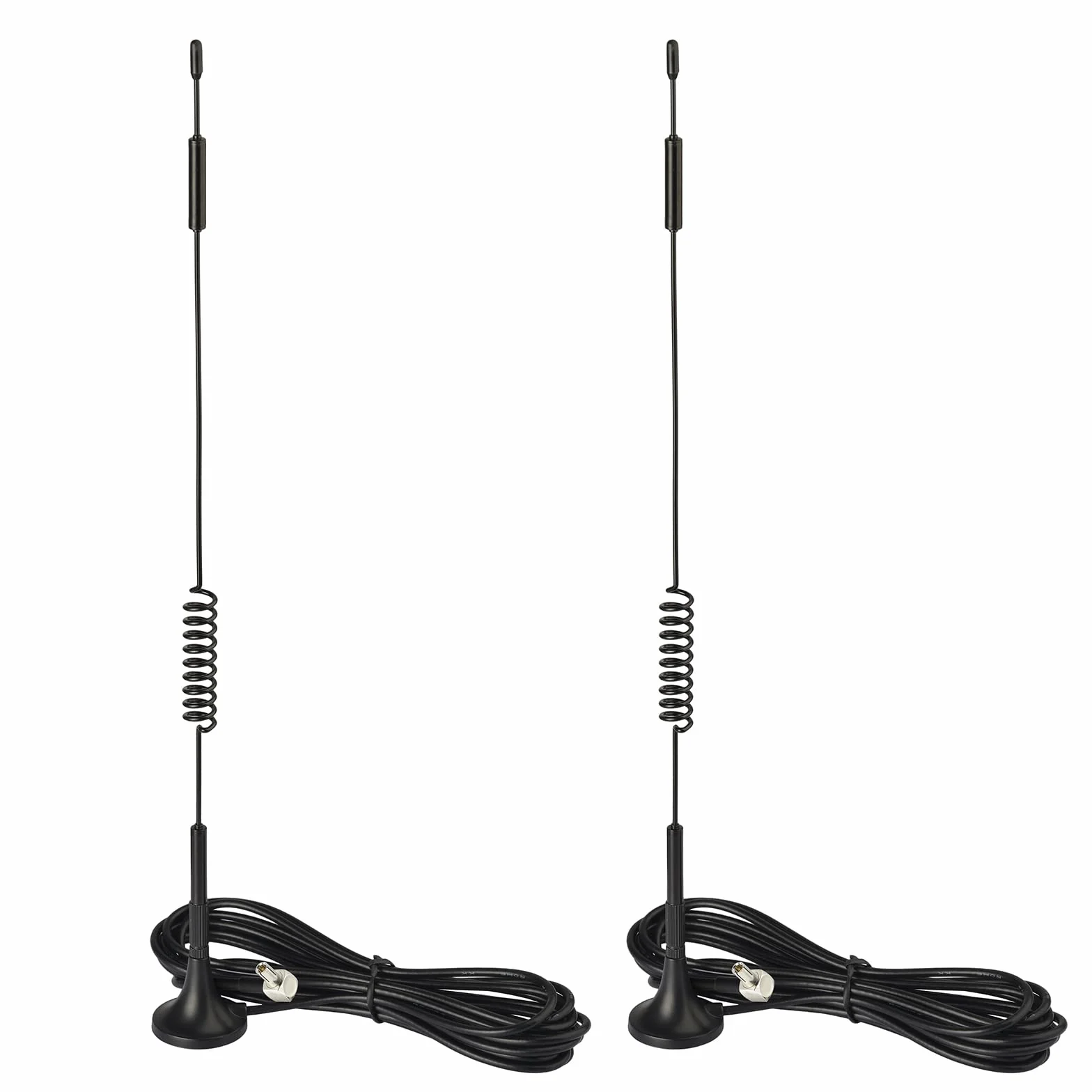 Superbat 4G LTE antena 7 dBi, złącze TS9, antena komórkowa z magnesowym mocowaniem - Omnidyrekcyjna antena sieciowa 2 sztuki do 4G LTE, GSM, GPRS router, MiFi, hotspot, router, USB modem