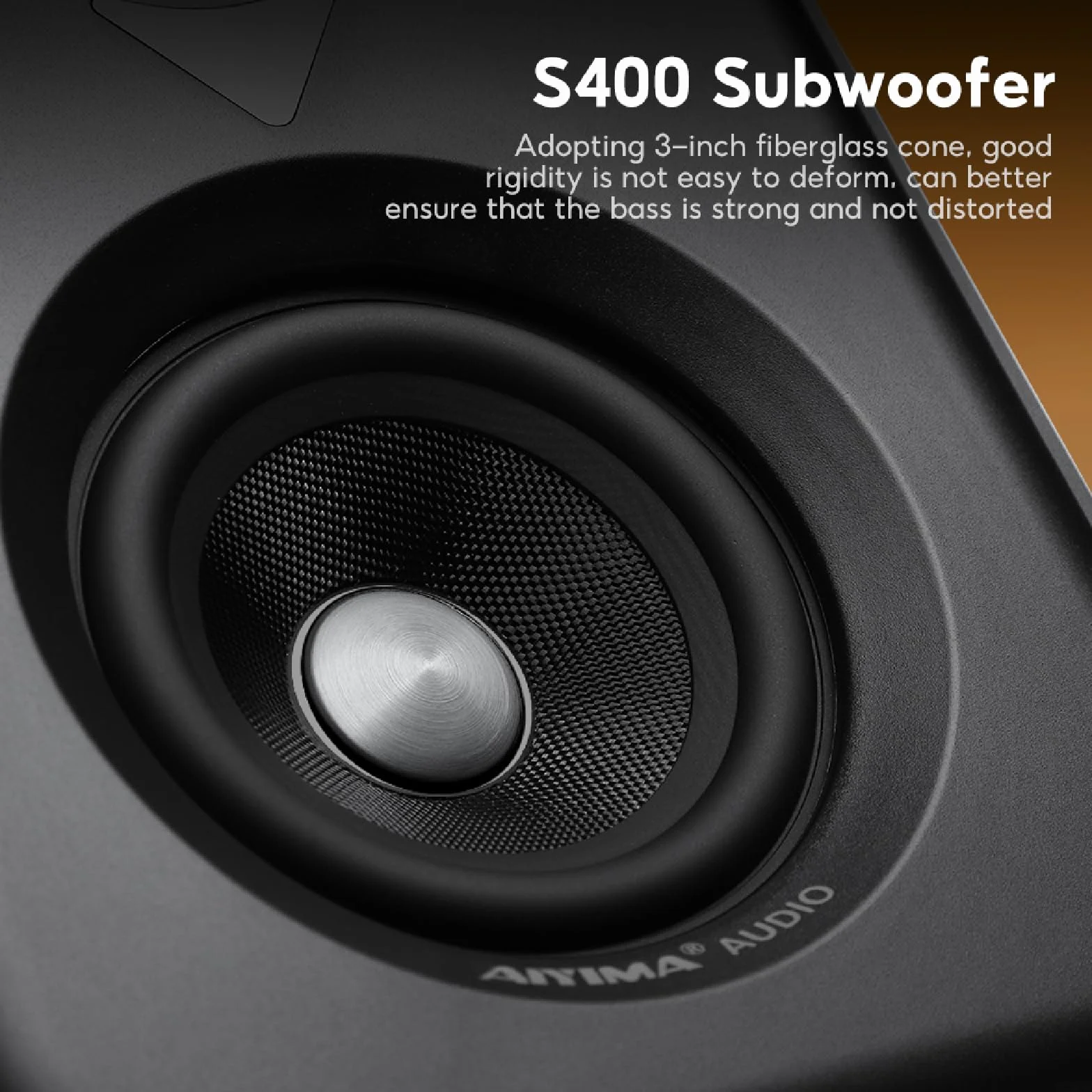 AIYIMA S400 Active głośnik biblioteczny 80 W HiFi Bluetooth z 2.0-kanałowymi sterownikami 10,2 cm, wyjście optyczne/RCA do kina domowego i studiów