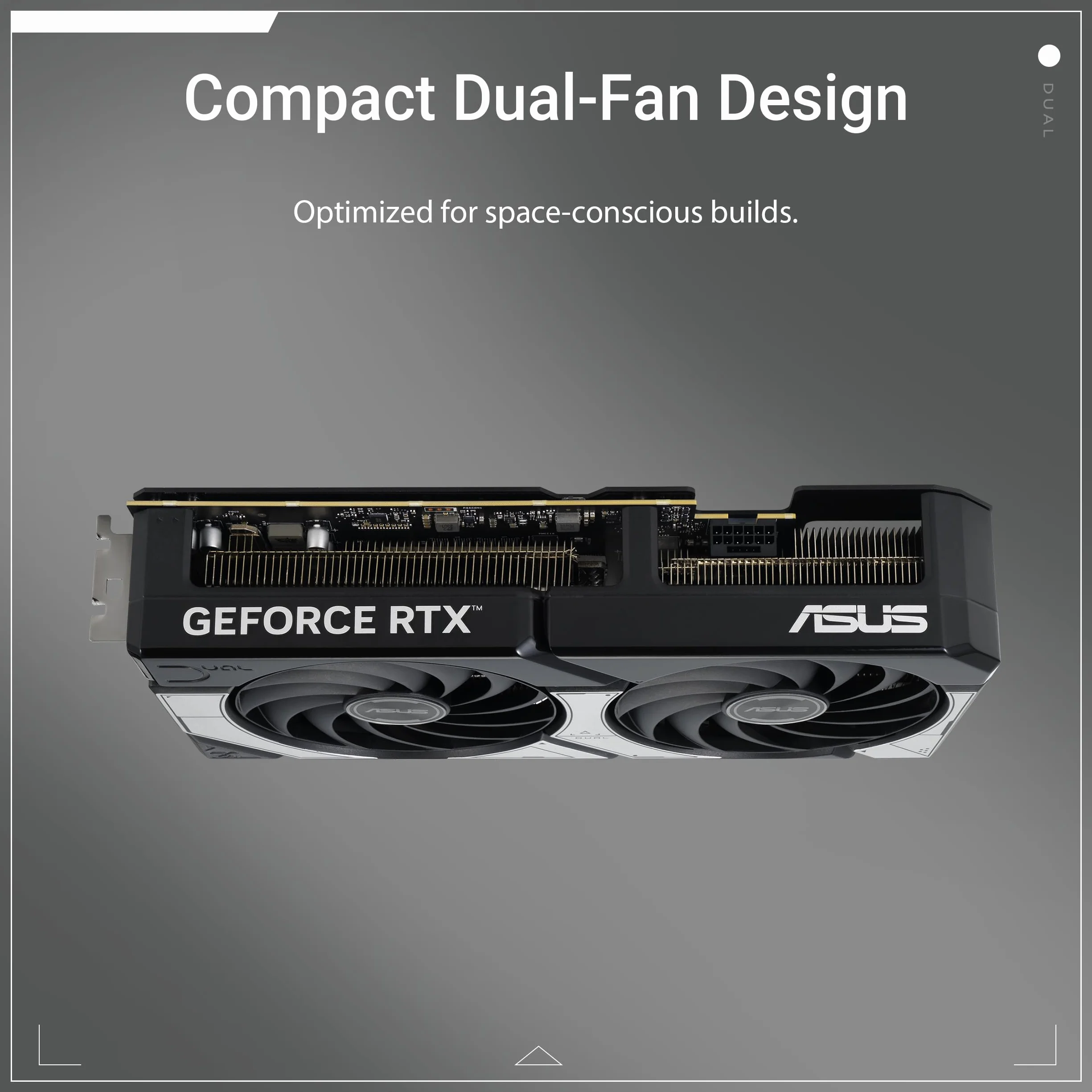 ASUS Dual NVIDIA GeForce RTX 5070 OC Edition, karta graficzna 12 GB GDDR7, 192 bity, PCIe 5.0, 2 wentylatory Axial-Tech, 1 HDMI 2.1, 3 DisplayPort 2.1, GPU Tweak III, biały, DUAL-RTX5070-O12G