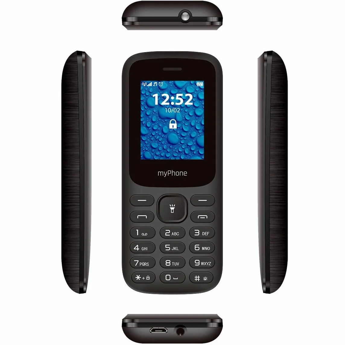 myPhone 2220 Telefon Klawiszowy Duże Klawisze Dual SIM Bluetooth Czarny