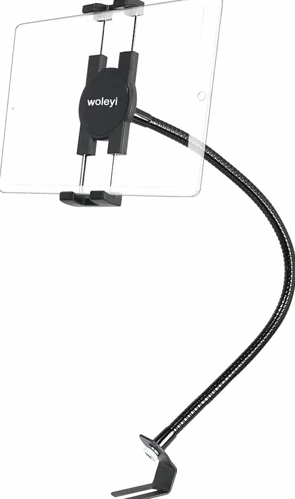 Uchwyt na tablet do ciężarówek, wytrzymały uchwyt podłogowy z gęsią szyją, 50 cm, stojak na śruby do iPada Pro/Air/Mini, Galaxy Tab, iPhone, telefony komórkowe