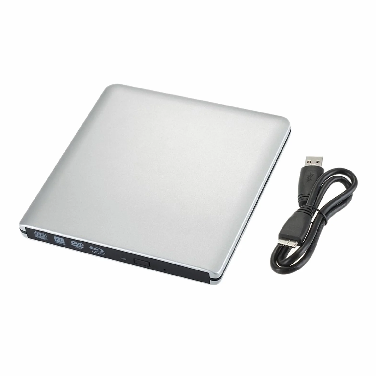 Ultracienki Zewnętrzny Napęd Optyczny Z Nagrywarką Blu-Ray 4K, USB 3.0, Odtwarzaniem DVD, CD/DVD R/W 3D Wyczyść Proces Odtwarzania