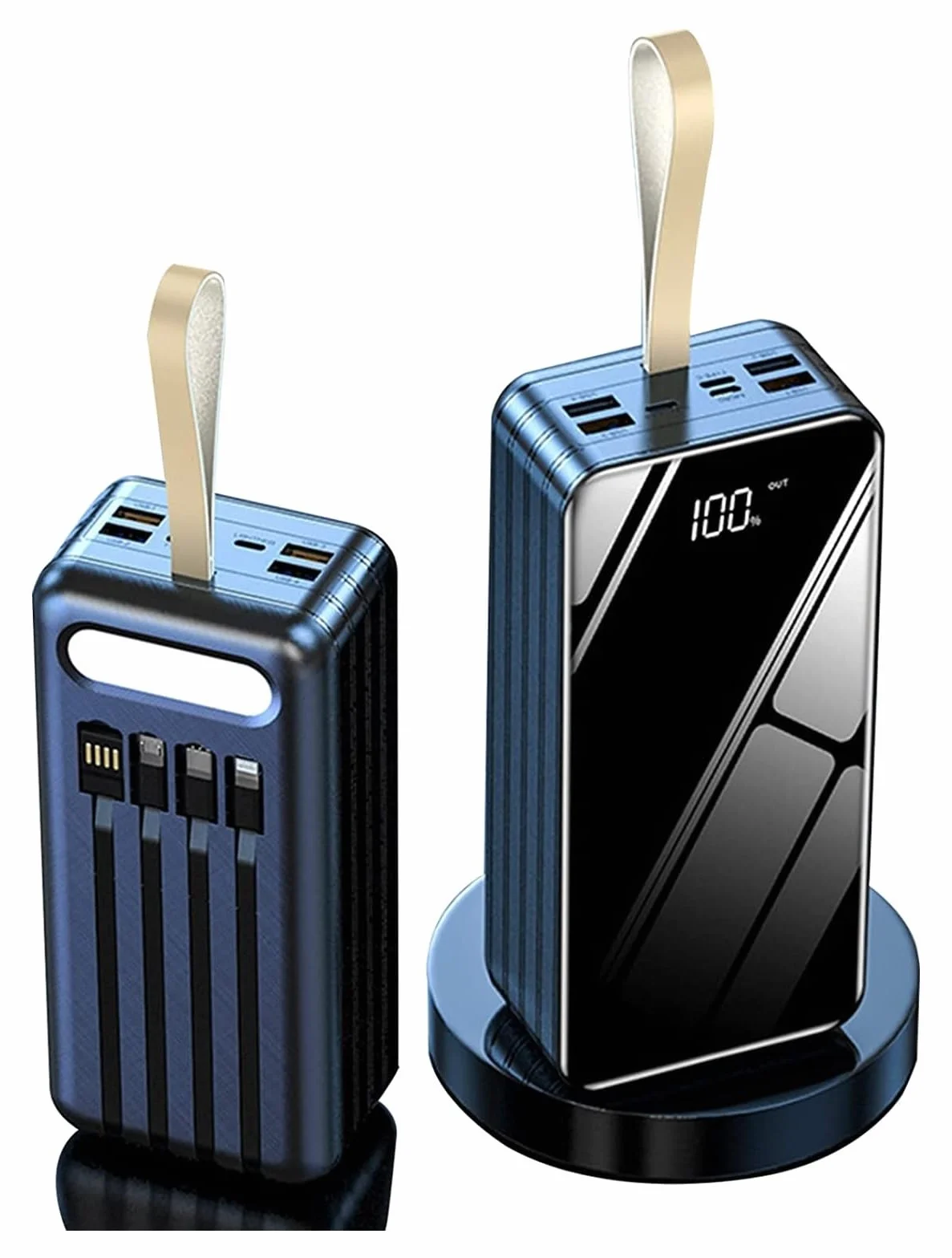 100000 mAh USB Power Bank przenośna ładowarka prosta stylowa i kompaktowa konstrukcja 2.1A szybkie ładowanie akumulator do smartfonów, tabletów, konsol do gier (czarny)