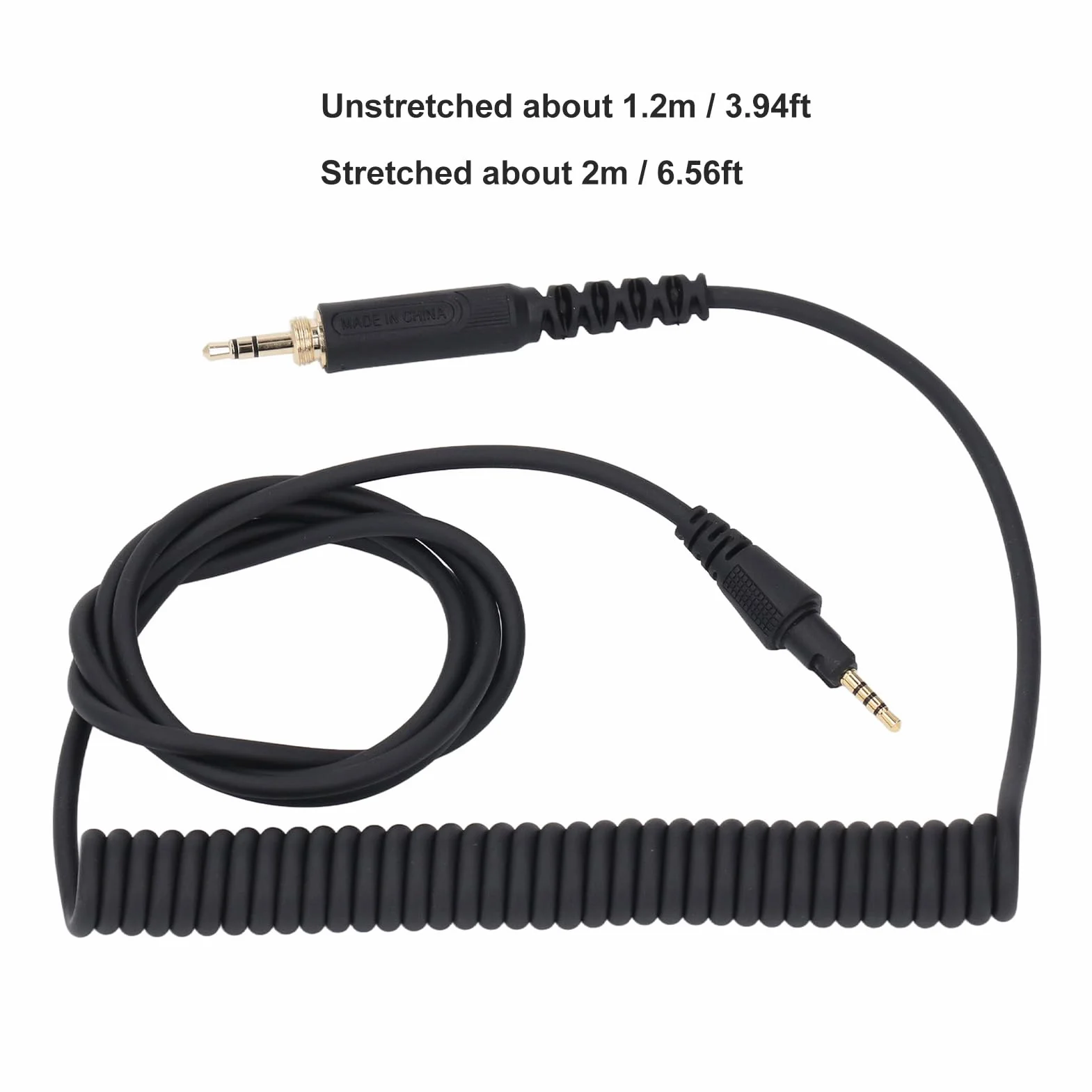 Kabel Spiralny do Pioneer DJ HDJ-CUE1 HDJ-CUE1BT HDJ-X5 HDJ-X7 HDJ-S7, Przedłużacz Zastępczy Kabla Audio, z Adapterem 6,5 Mm