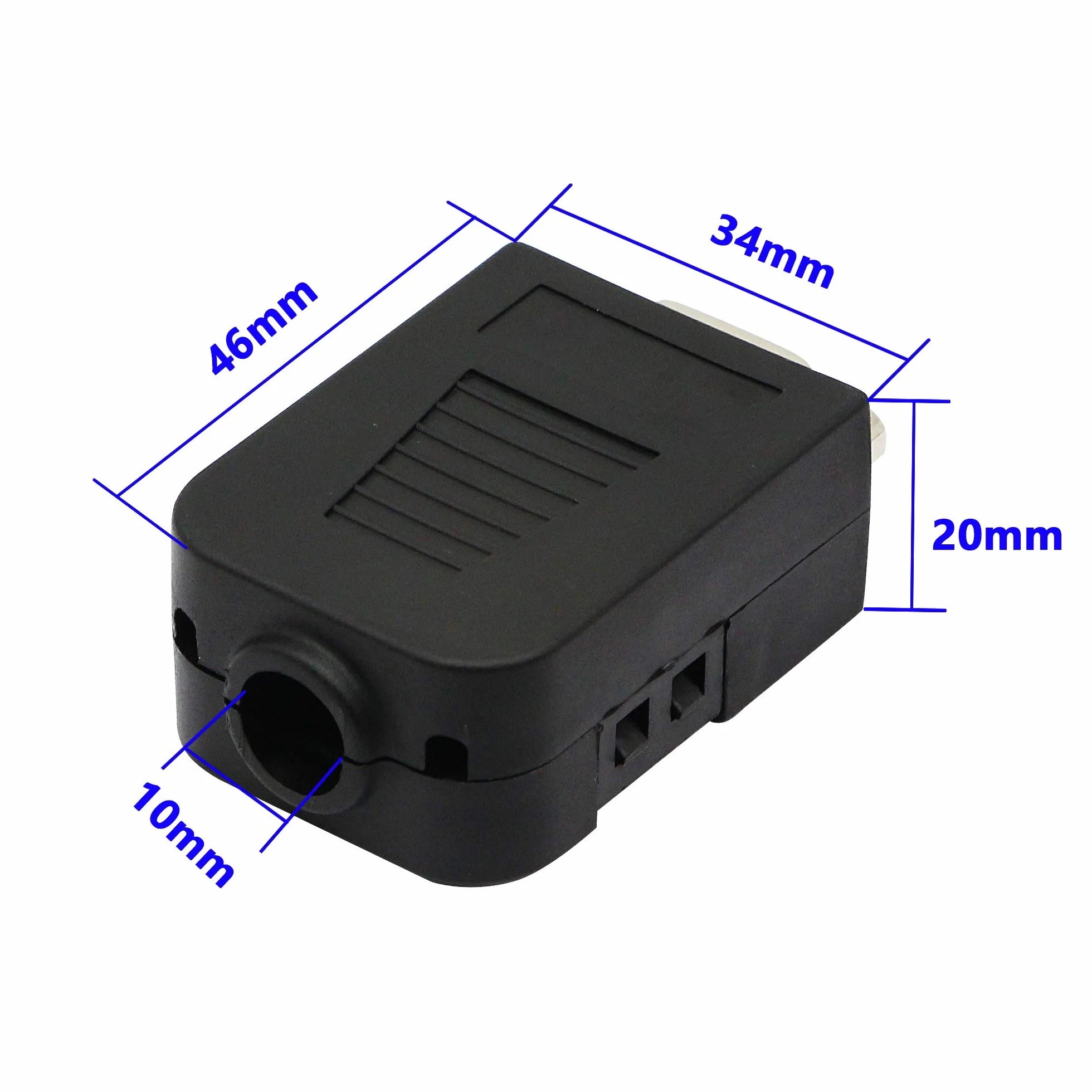 CERRXIAN Adapter DB9 RS-232 Interfejs szeregowy DB9 męskie i żeńskie złącze DB9 (1 para) (czarna wtyczka nakrętki)