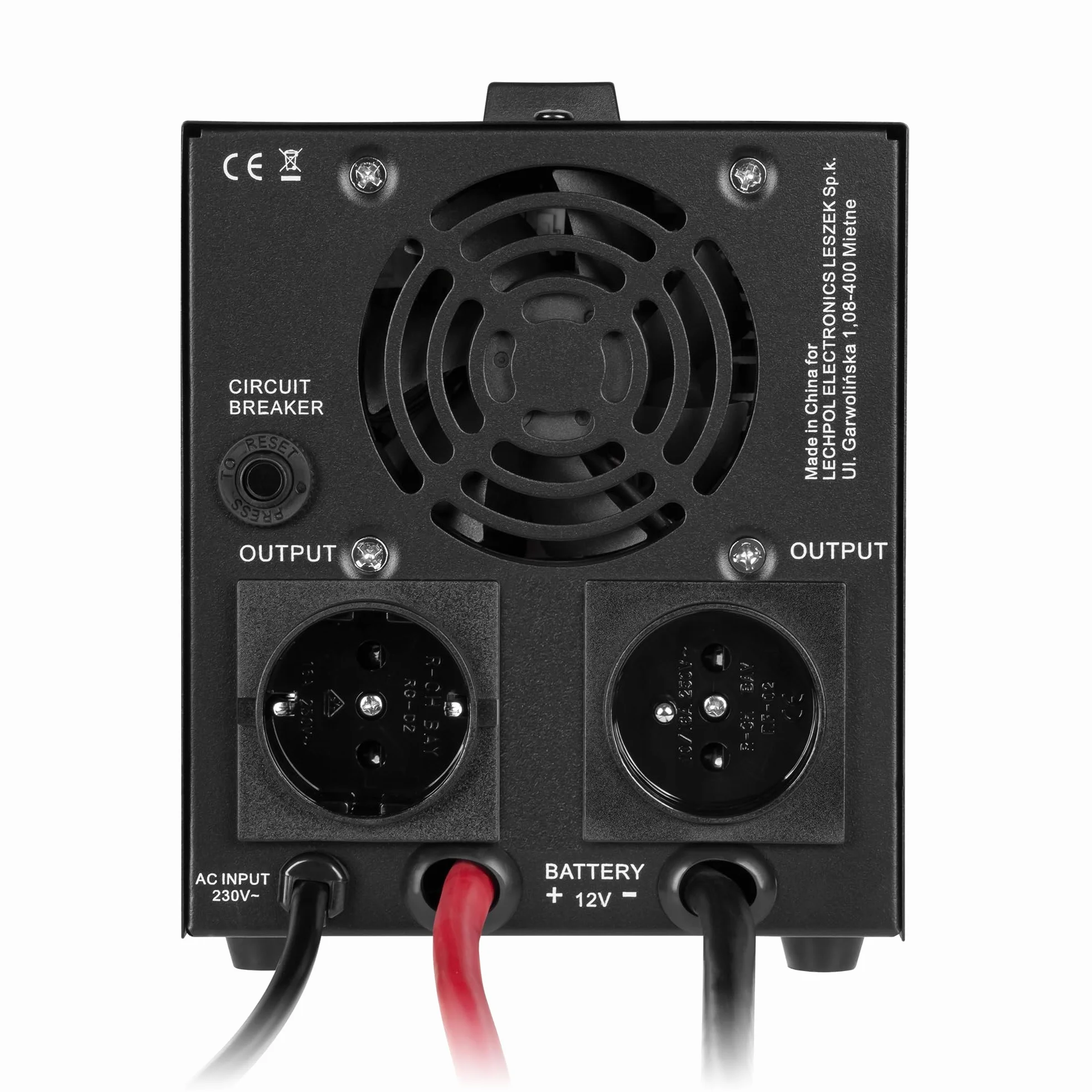 KEMOT Zasilacz Awaryjny PROsinus-800-LFP4 Przetwornica z Czystym Przebiegiem Sinusoidalnym i Funkcją Ładowania 12V 230V 800VA/500W