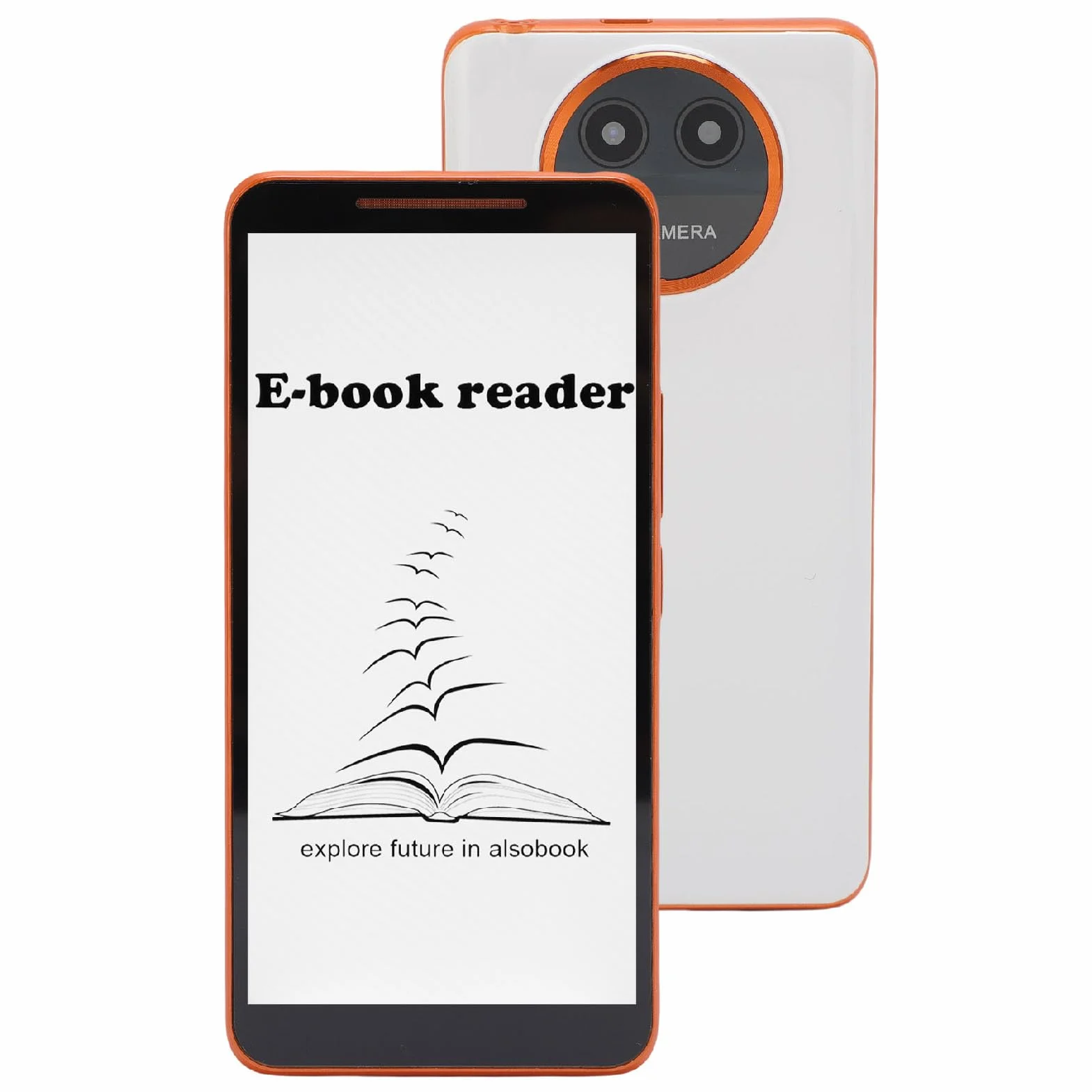 PUSOKEI Czytnik E-booków, Urządzenie Czytnika 8.1 E z Ekranem HD 5.7 ", Wbudowany Aparat i Głośnik, WiFi, Przenośna Ereader z Padaniem i obudową ochronną,