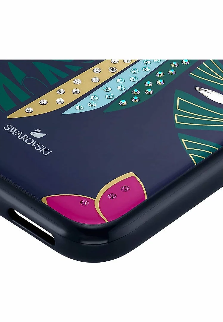 Swarovski Etui na smartfony ze sztywną ochroną Tropical Parrot, iPhone® X - XS, ciemne kolory - 5520550