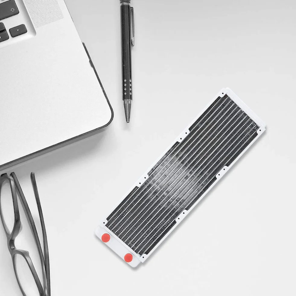 Generic Trwała Chłodnica Wodna 360 Mm do Radiatora Komputera PC, Wydajne Chłodzenie Procesora do Instrumentów Przemysłowych, Wykonana z Materiałów Miedzianych i Mosiężnych
