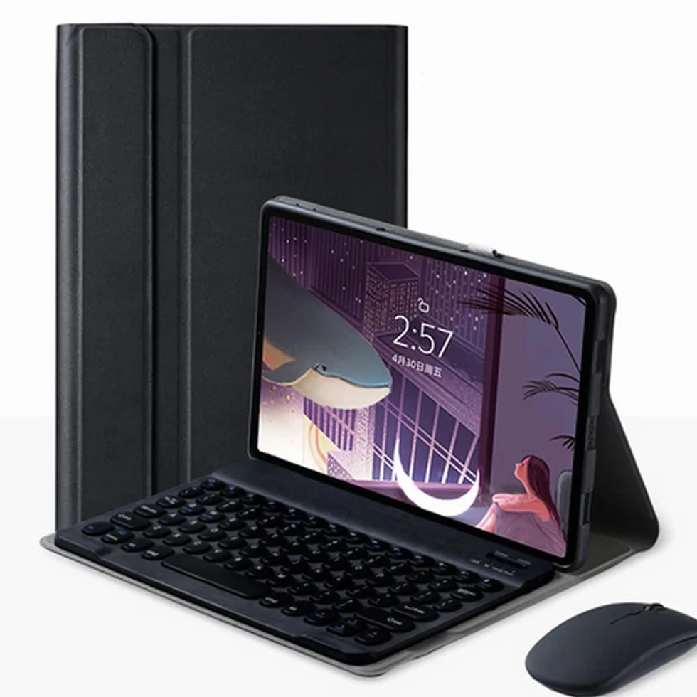 TouchPad etui na klawiaturę z myszką do Xiaomi RedMi Pad 10,6 cala 2022, etui folio klawiatura z magnetycznie odłączaną klawiaturą bezprzewodową do tabletu RedMi Pad 10,61" wydany 2022, czarny