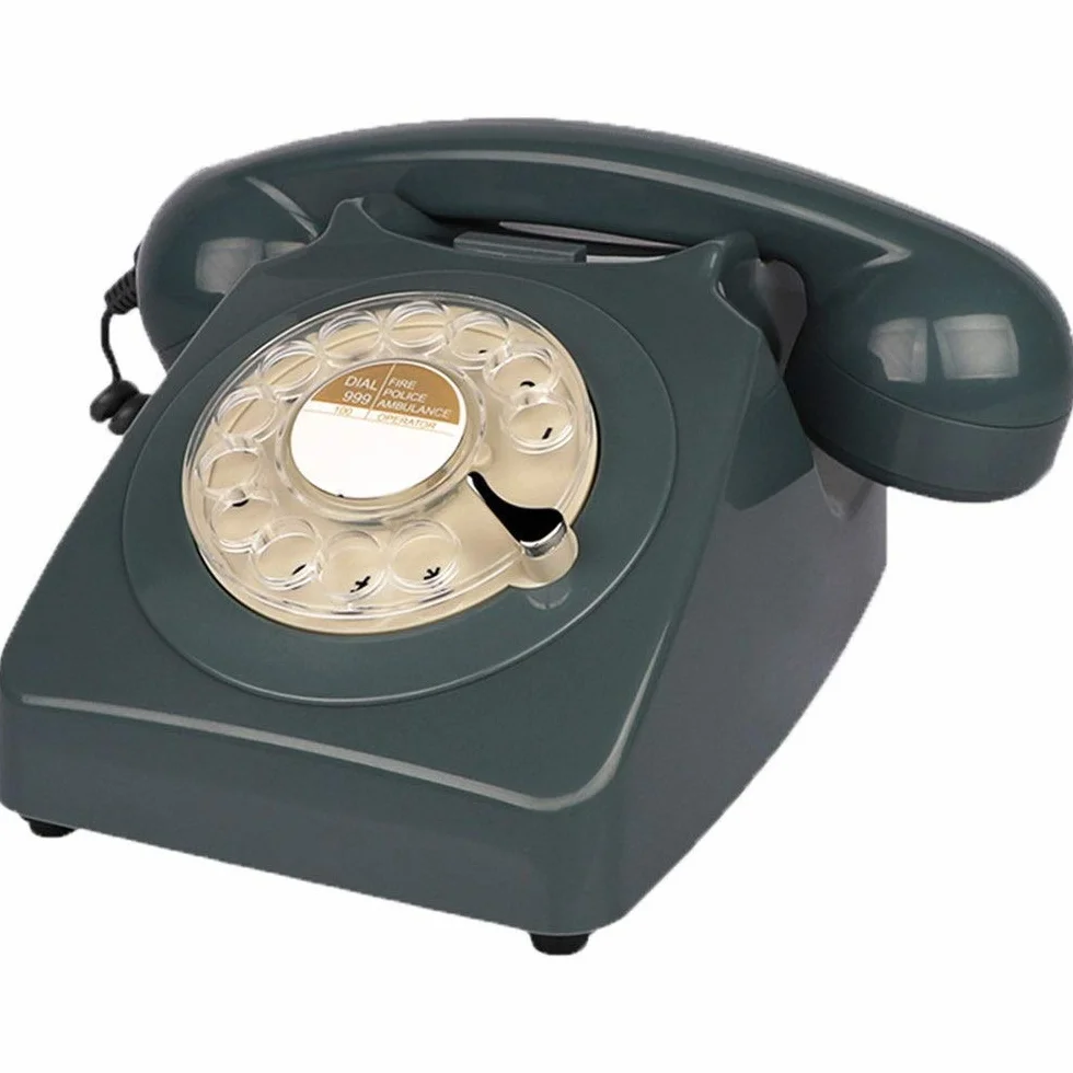 Retro Staromodny Telefon, Europejski Antyczny Telefon, Telefony Z Tarczą Obrotową, Telefon Stacjonarny Retro, Telefon Stacjonarny, Telefon Stacjonarny Do Domu, Telefon Domowy Z Tarczą Obrotową, Zielo