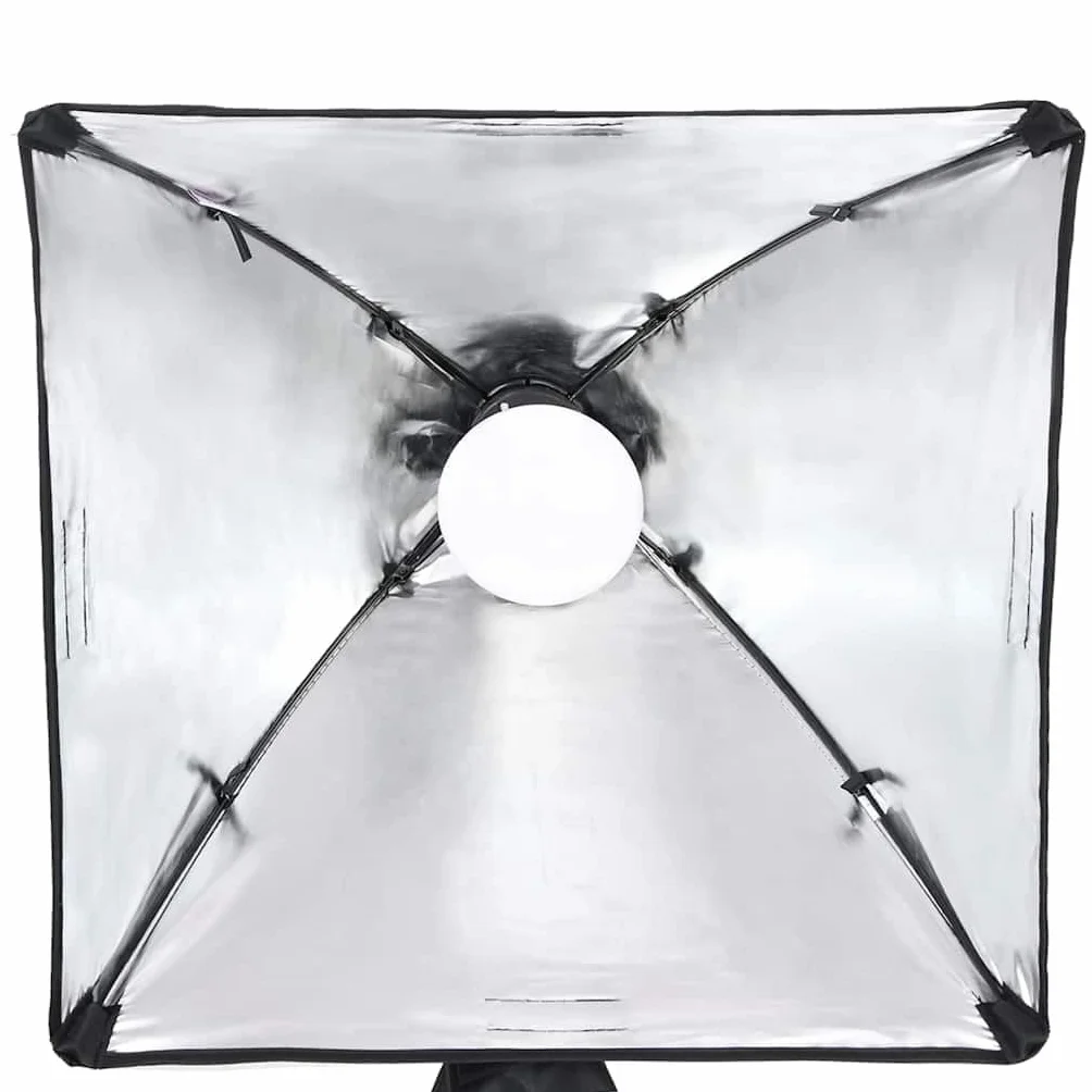 Zestaw do studia fotograficznego ze światłem ciągłym LED, softboxy 40 x 40 cm, aluminiowe statywy 78-210 cm, światło dzienne 5600 K, tło 500 x 300 cm, torby do noszenia, oświetlenie do