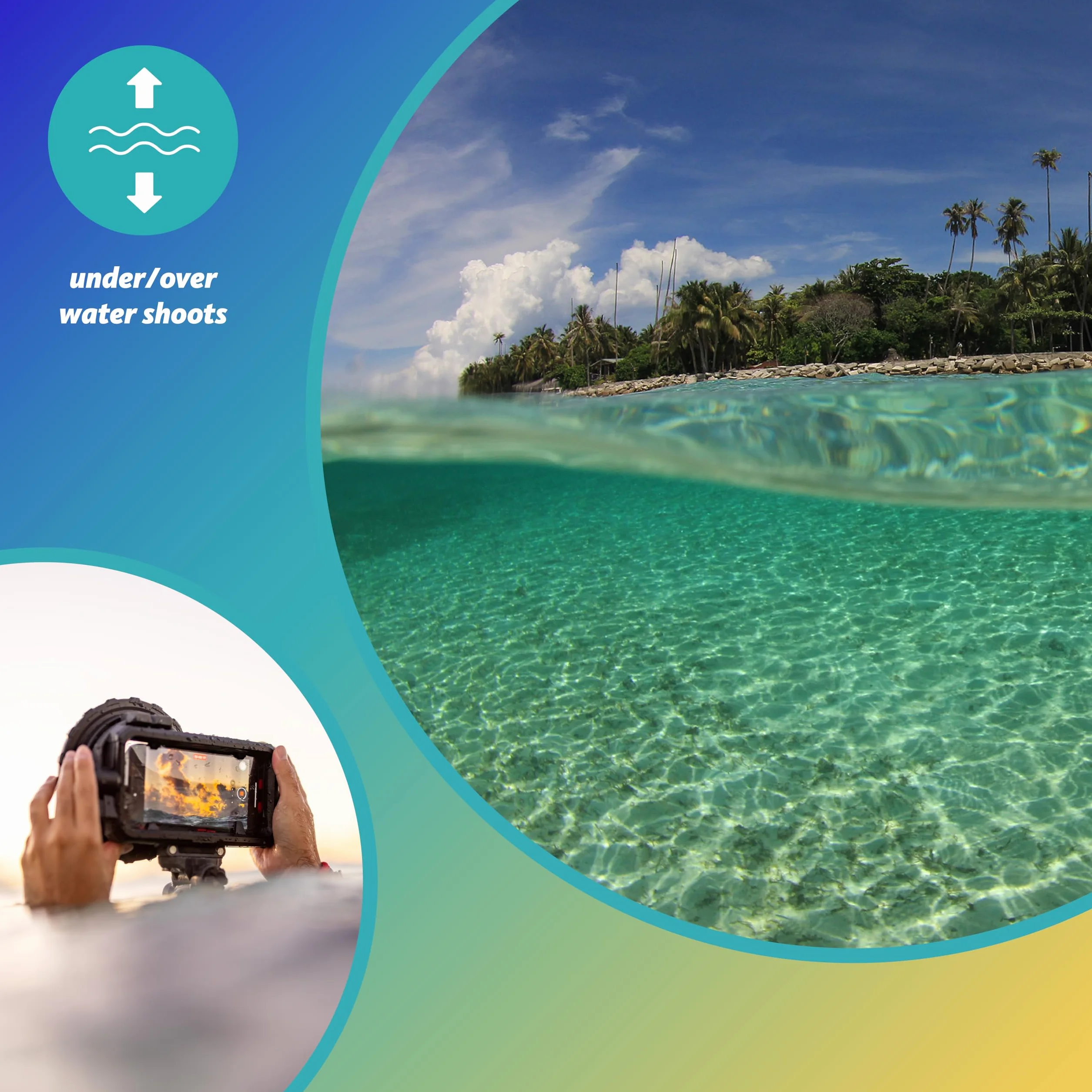 JOBY SeaPal JB01949-BWW kopuła 15.2 cm do SeaPal wodoodporne etui na smartfona, 50/50 powyżej, fotografia, surfowanie, nurkowanie, surfowanie, surfowanie