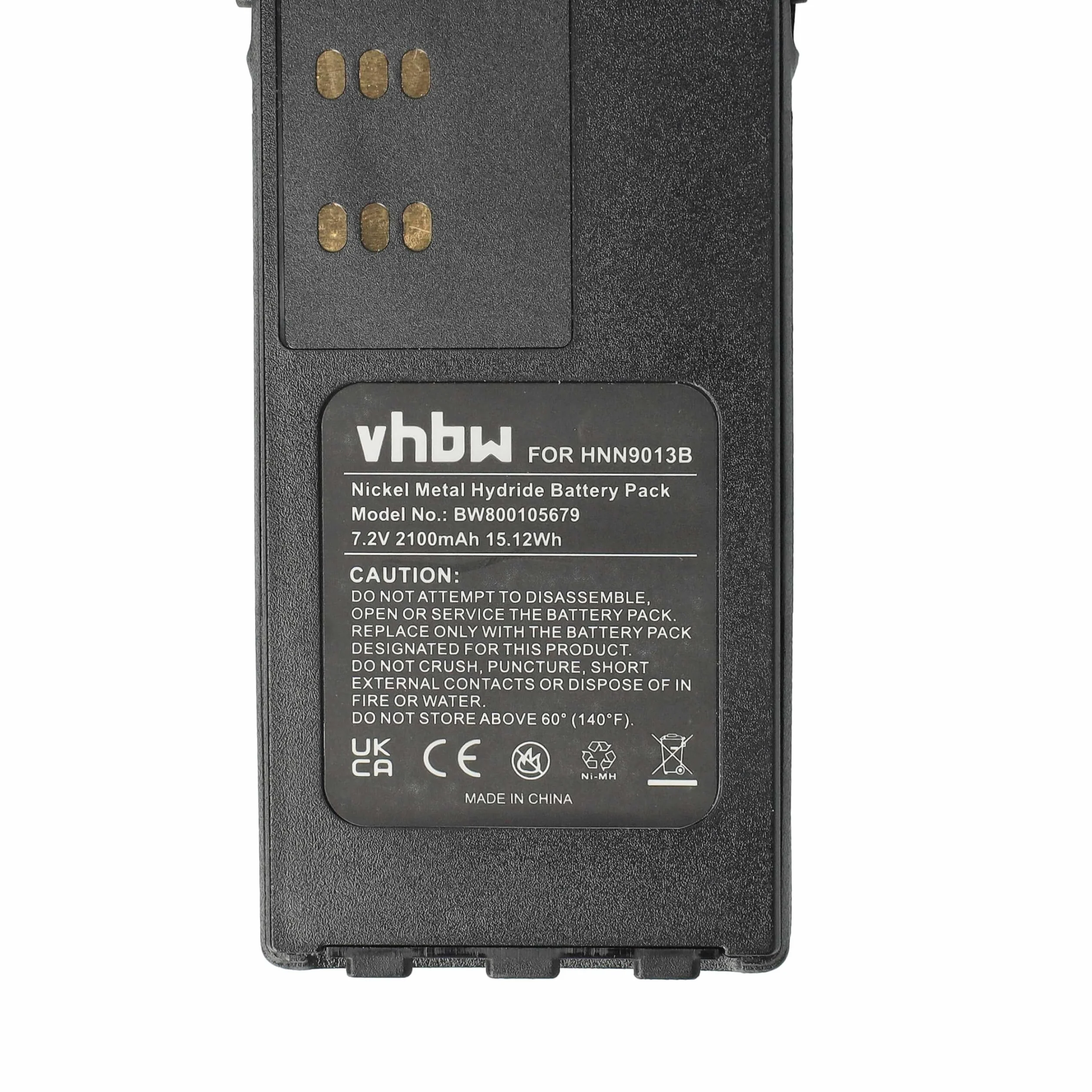 vhbw Akumulator zastępuje Motorola PMNN4158, PMNN4158AR, PMNN4159AR dla radia (2100 mAh, 7,2 V, NiMH)