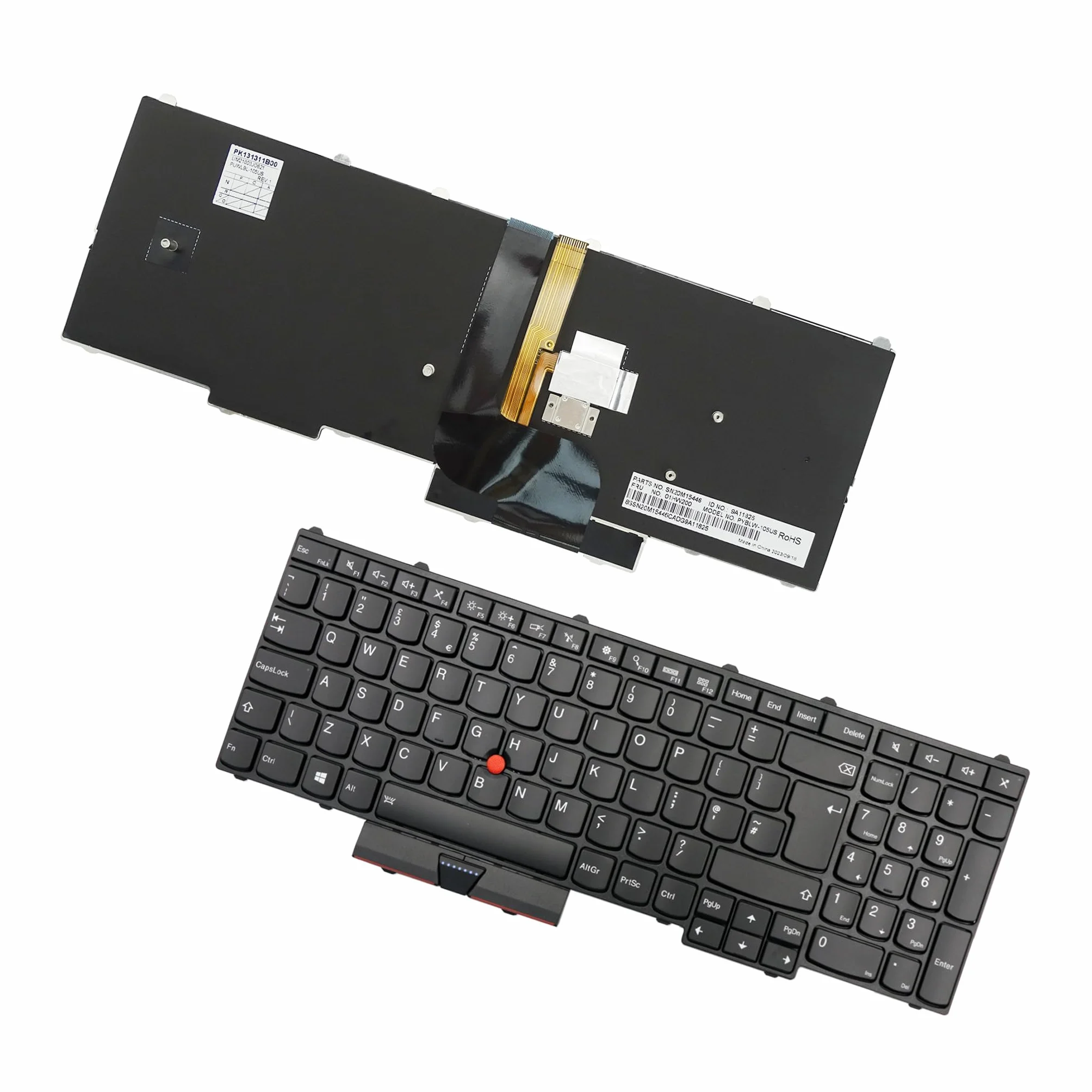 Wymienna klawiatura z podświetleniem do Lenovo Thinkpad P50 P70 (UK English, podświetlana)