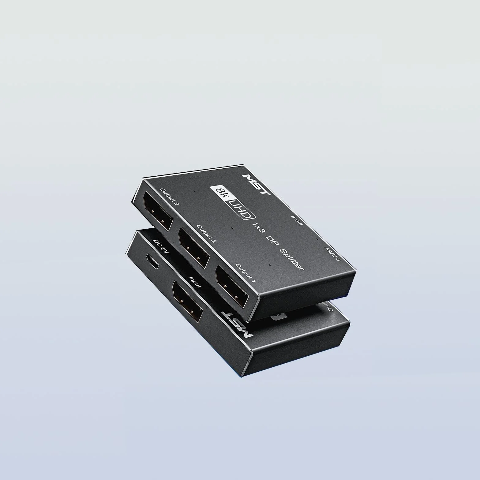 Przełącznik rozdzielacza Displayport DP 1.4 8K przy 30 Hz 4K przy 144 Hz, 1 wejście i 3 wyjścia Przełącznik Displayport, kompatybilny z wieloma źródłami wideo i interfejsami monitora