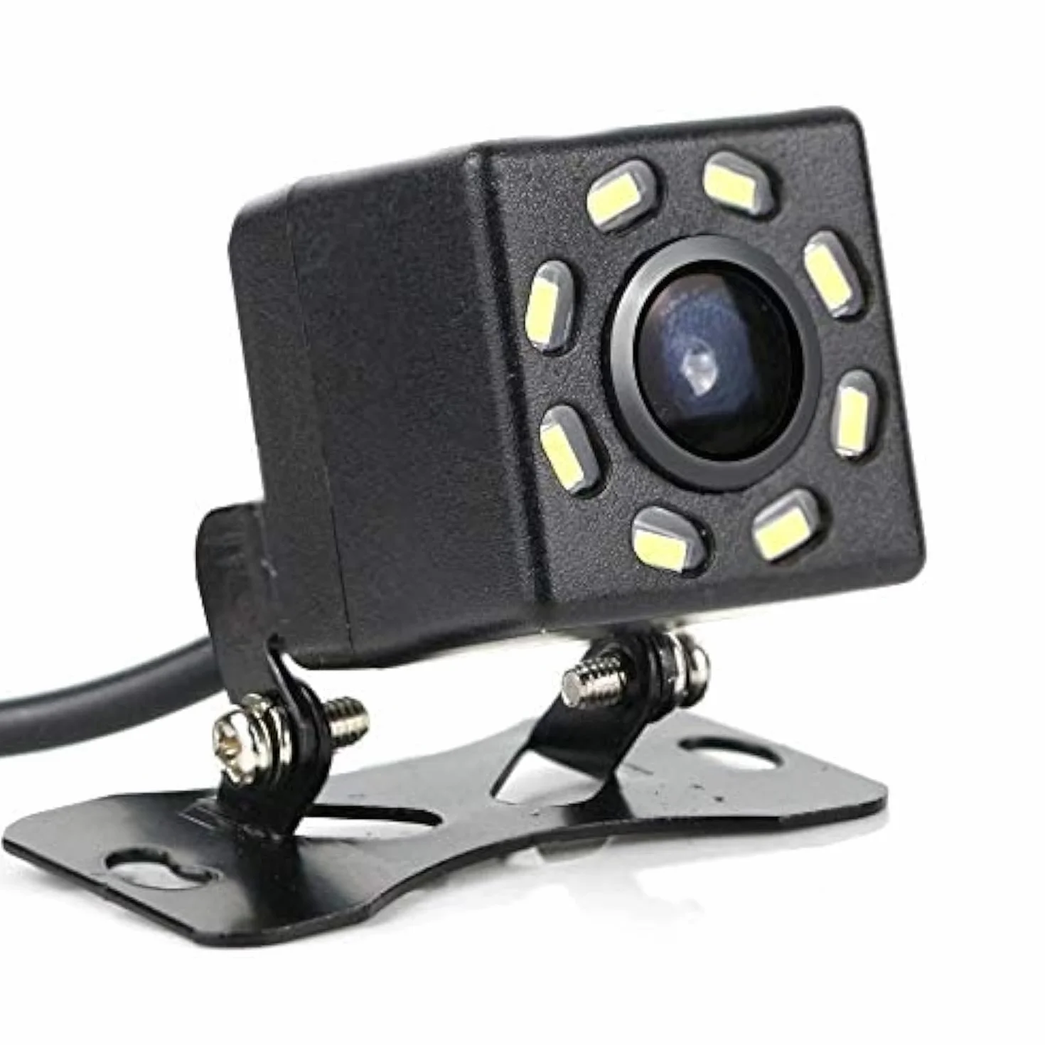 CUQI Kamera cofania, kamera tylna do samochodu z Ultra HD 8 diodami LED z nocną wizją, kąt widzenia 170°, wodoodporna, 12V, uniwersalna do samochodów osobowych/ciężarówek/SUV-ów/kamperów/pickupów