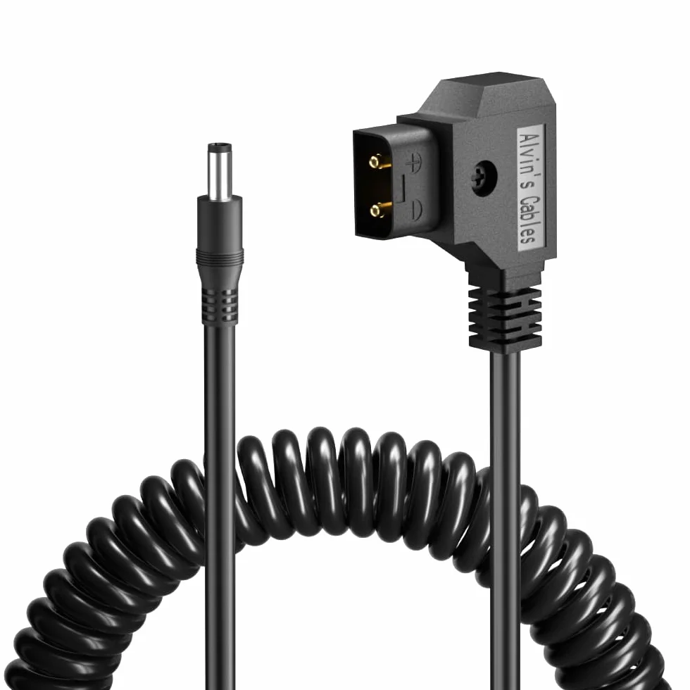 Alvin's Cables Anton Bauer Power Tap D-Tap to 2.1 DC 12V Kabel sprężynowy do monitorów LCD KiPRO
