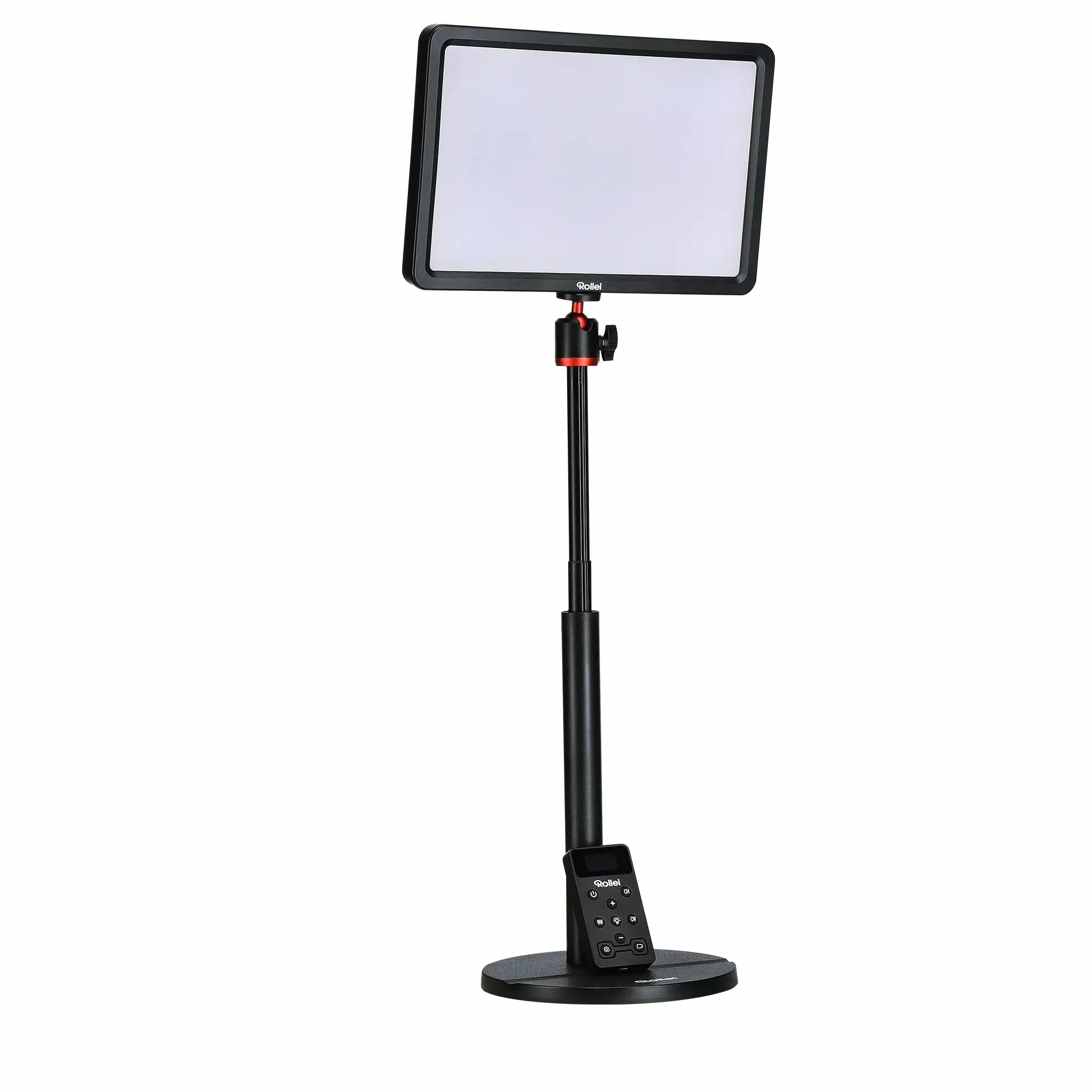 Rollei Lumis Key Light Pro, światło wideo, światło strumieniowe CRI 90+ 2500-9000K, z panelem LED i pilotem Bluetooth, do zdjęć, wideokonferencji TikTok Live Stream, światła, fotografia