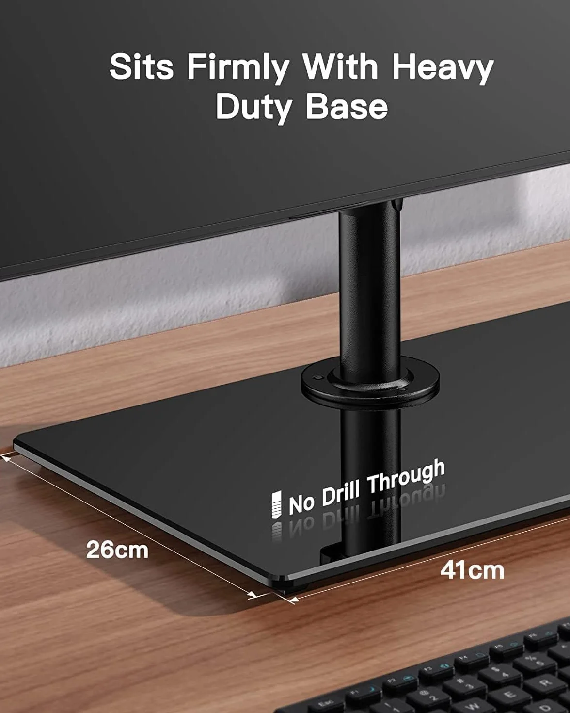 ErGear Uchwyt na podwójny ekran PC dla 13"- 32" z solidną konstrukcją Płynny Ruch Stojak na ekran Pochylenie ±45° 180° Obrót 360° Maksymalna waga 8 kg