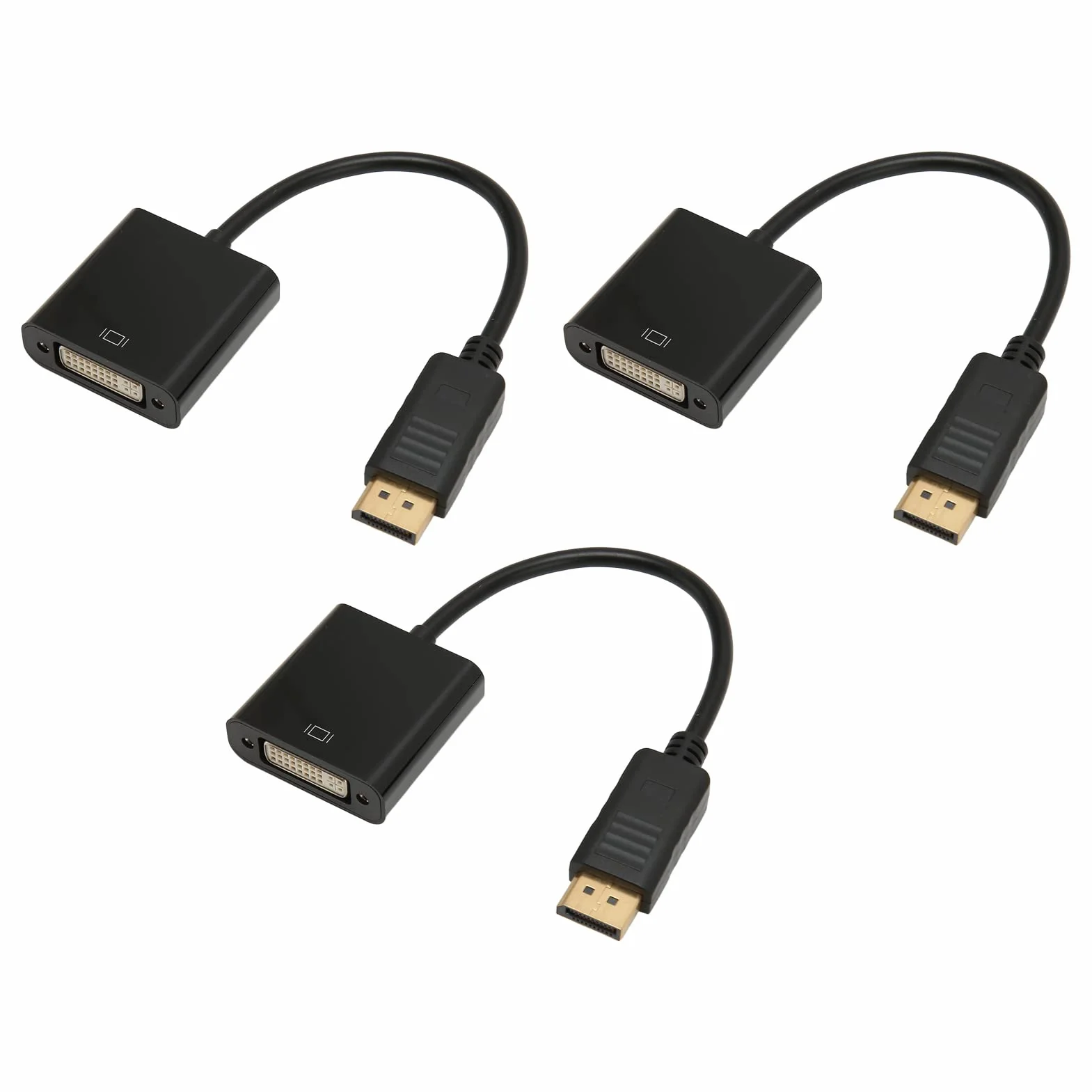 3 szt. Adapter DisplayPort na DVI 4K HD 1080P Mini DP na Kabel Adaptera DVI do Laptopa PC HDTV