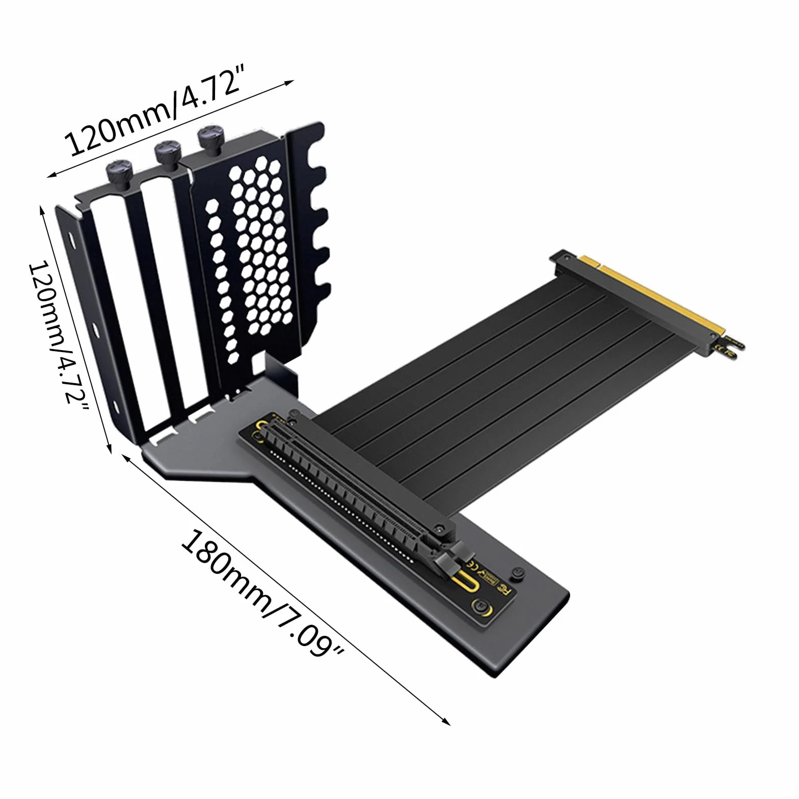 Nowa karta graficzna PCI-E X16 wspornik pionowy uchwyt GPU + GEN4/3 PCIE 16X przedłużacz kabel 25 cm uchwyt karty graficznej