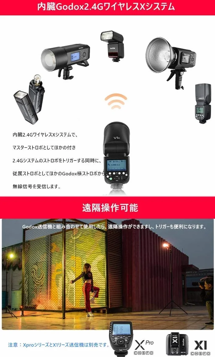 GODOX Flash Speedlite V1 avec récepteur intégré compatible avec Pentax