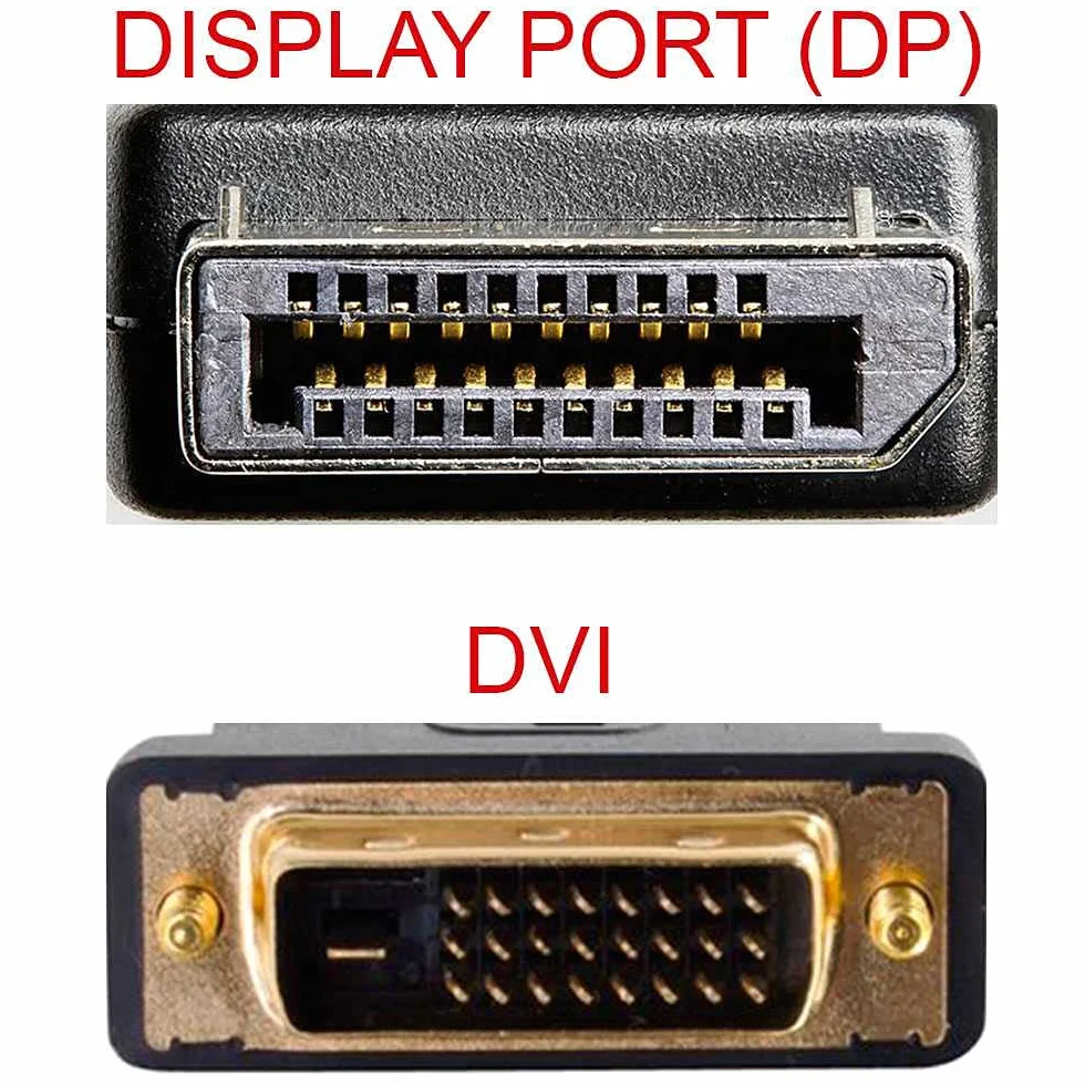 OcioDual Cable DisplayPort a DVI 1,8m Męski Czarny Przetwornik wideo Full HD 1080p do telewizora PC Notebook