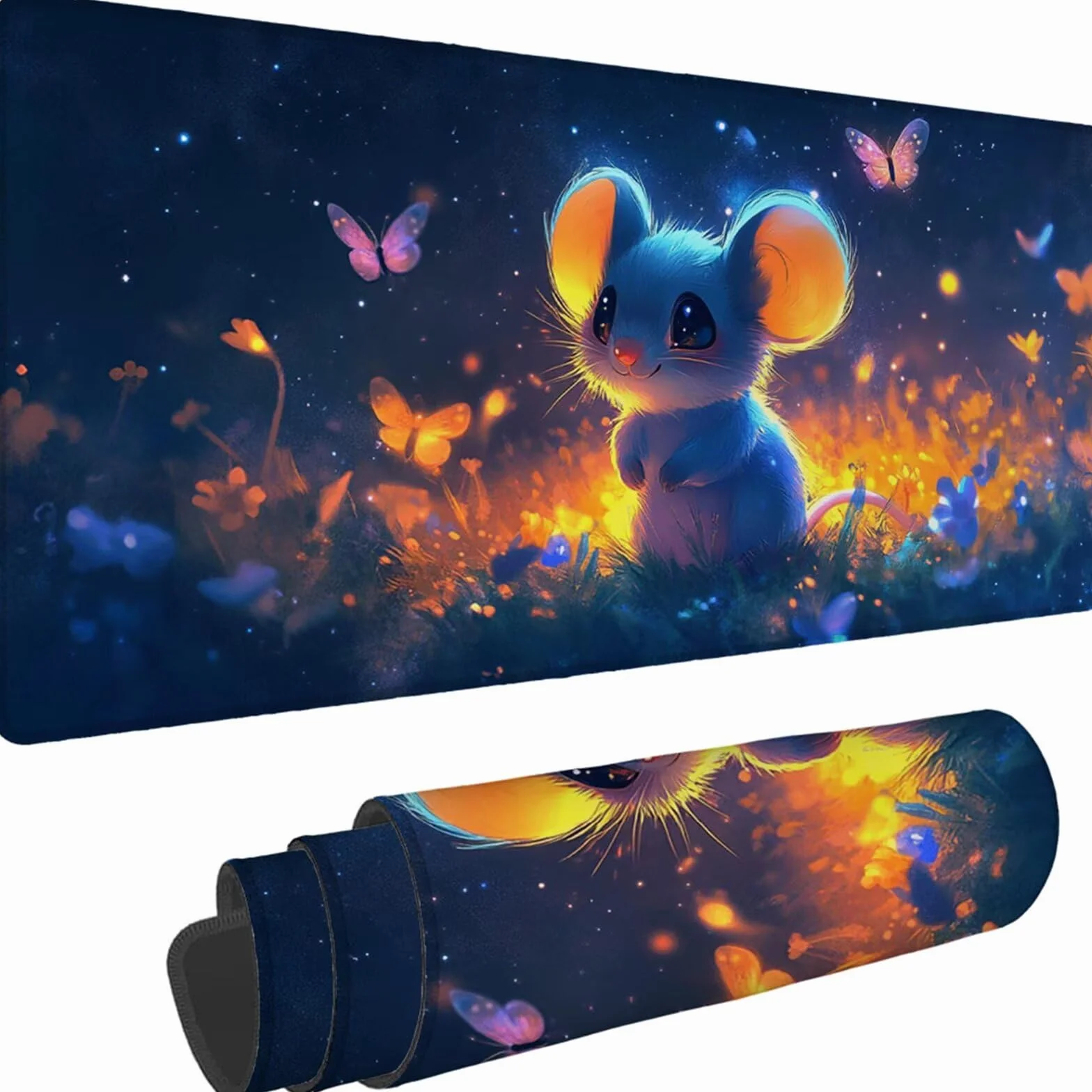 Gamingowa podkładka pod mysz 1200 x 600 x 3 mm, XXL, wodoszczelna, odporna na ścieranie, z przyszytymi krawędziami, czarna, podkładka na biurko, poprawia prędkość i precyzję pod laptopa, komputer