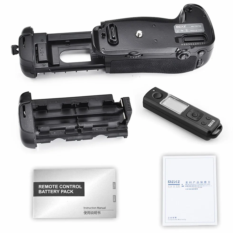 Meike Bezprzewodowy pilot zdalnego sterowania 2,4 G uchwyt na baterię do Nikon SLR D750 zamiennik dla Nikon MB-D16 kompatybilny z baterią EN-EL15