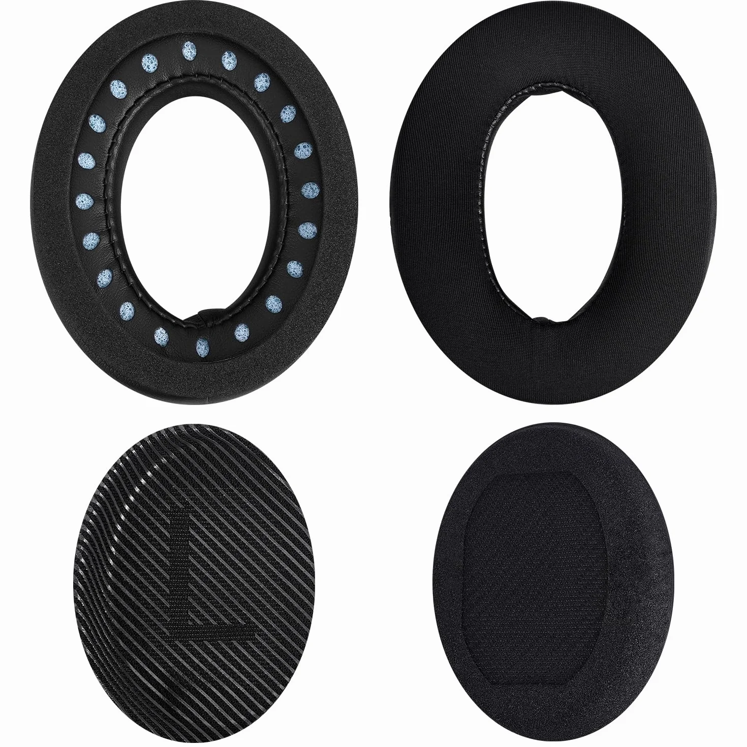 Nauszniki Zapasowe do Słuchawek QuietComfort 35 (QC35) / Quiet Comfort 35 II (QC35 II) od MMOBIEL – Poduszki Uszne z Chłodzącym Żelem i Pianką Memory – Wysoki Komfort i Izolacja Hałasu – Czarne