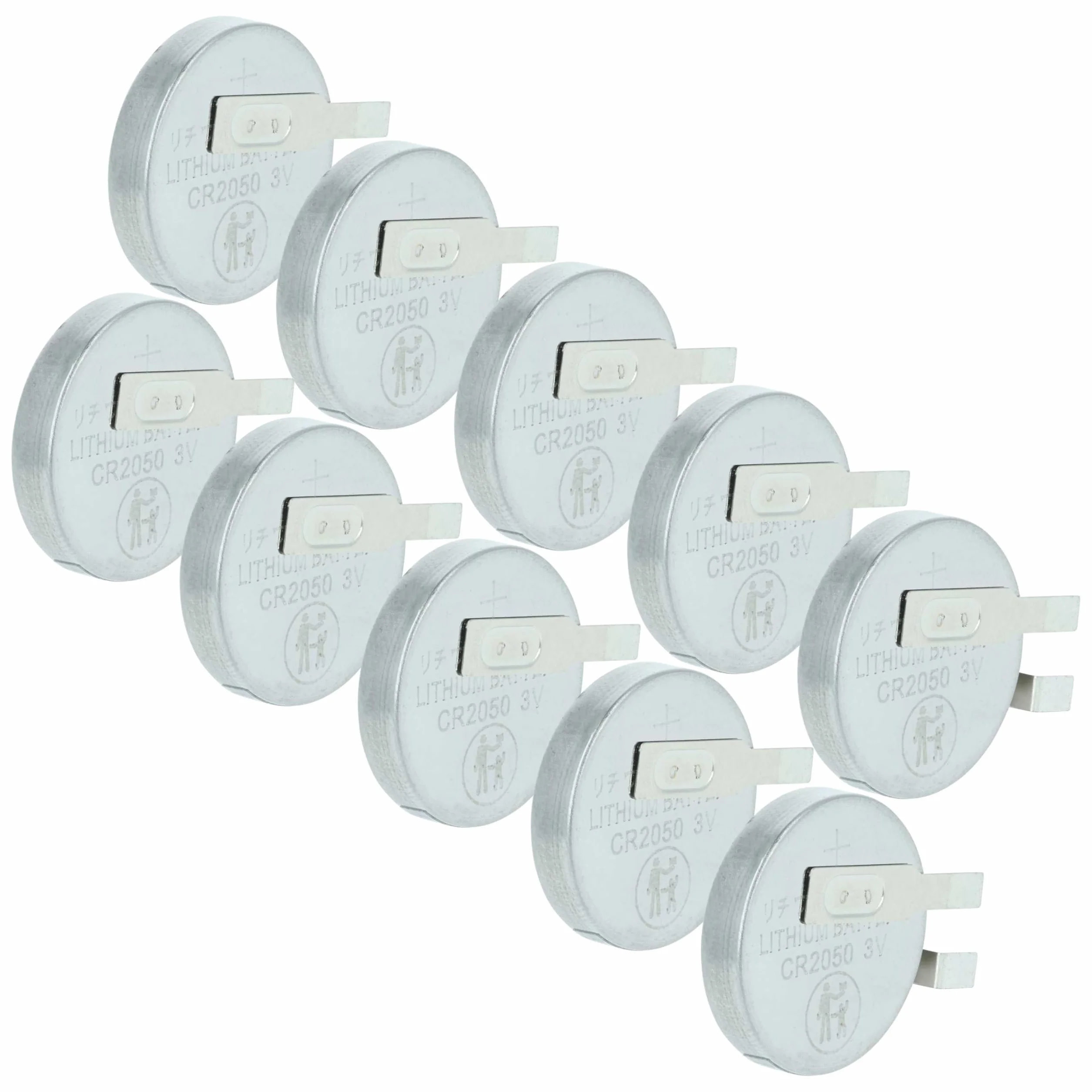 vhbw 10 x litowo-jonowa bateria guzikowa zamiennik do Maxell CR2050HR 350 mAh 3 V kompatybilna z akumulatorami modelarskimi, lampami solarnymi itp.