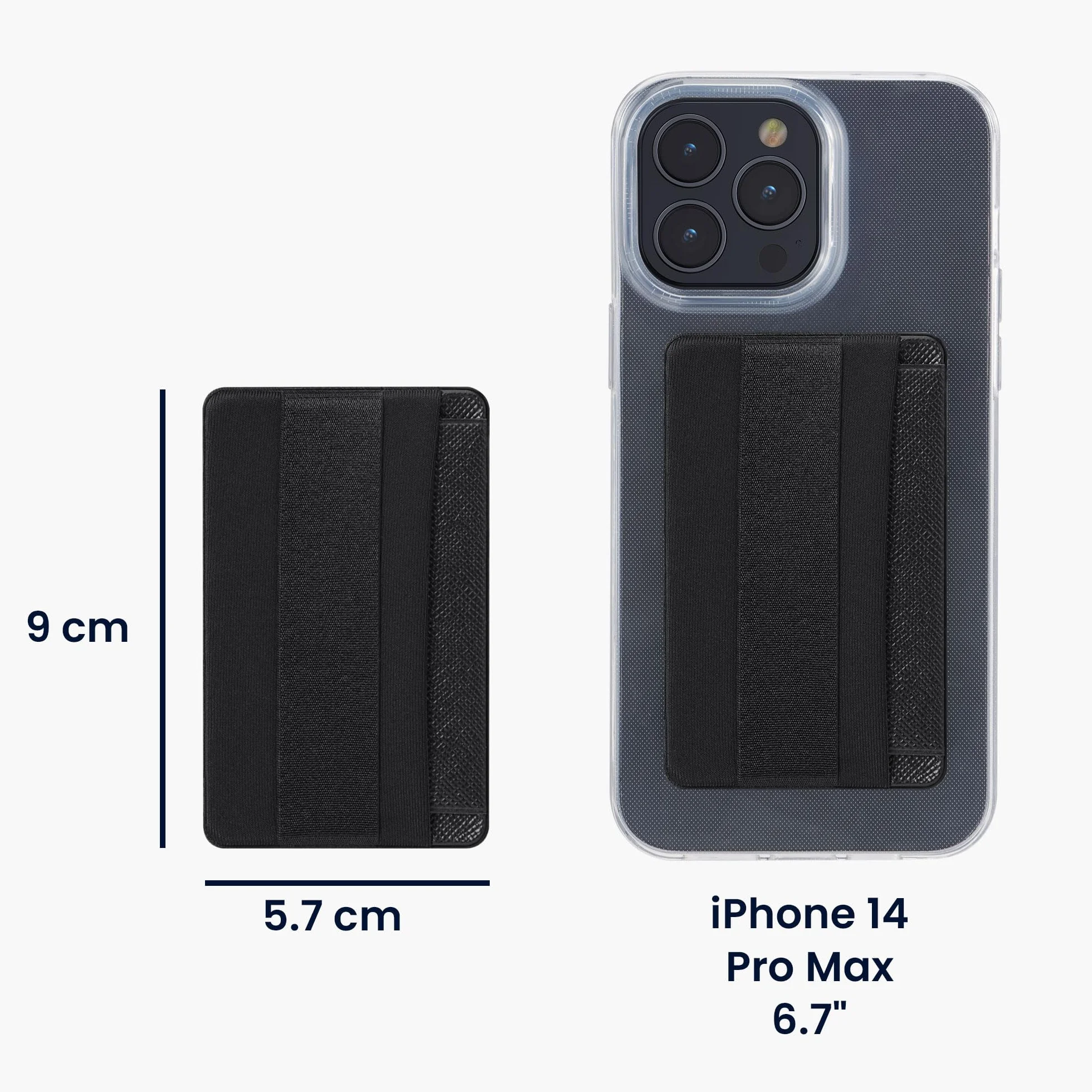 kwmobile Uchwyt na karty do smartfonów 57x90 mm na maks. 4 karty czarny