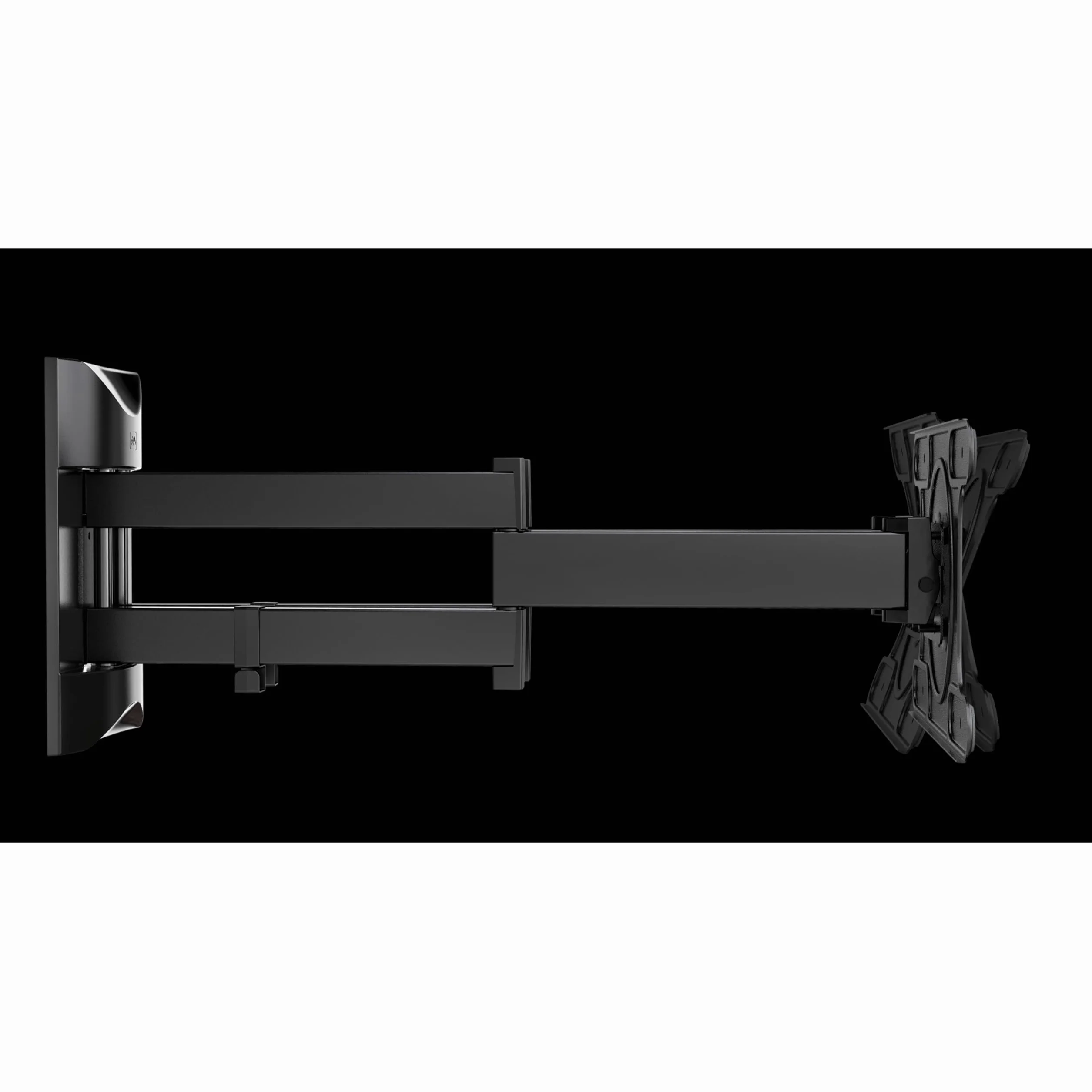 Meliconi 480870, Oled SDRP Plus, Podwójne Ramię i Podwójne Obrót Uchwyt VESA 400x200, Orientacja w poziomie i pionie, Maksymalny zasięg 55 kg, Do telewizorów OLED 40"-82" (102-208 cm), Czarny