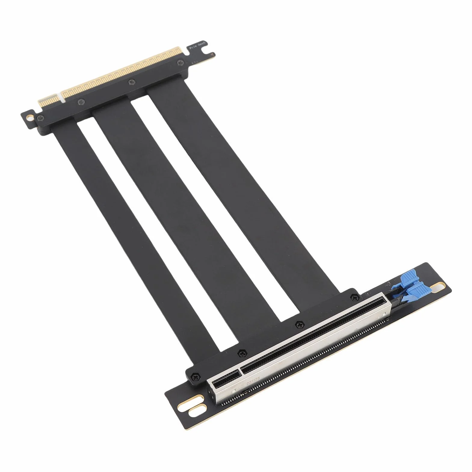 Generic Ekranowany Kabel Pionowy PCIe 5.0 X16 128 Gb/s, Zwiększona trwałość Kabla, do Systemów Chłodzenia wodą, ABS Czarny (15cm)