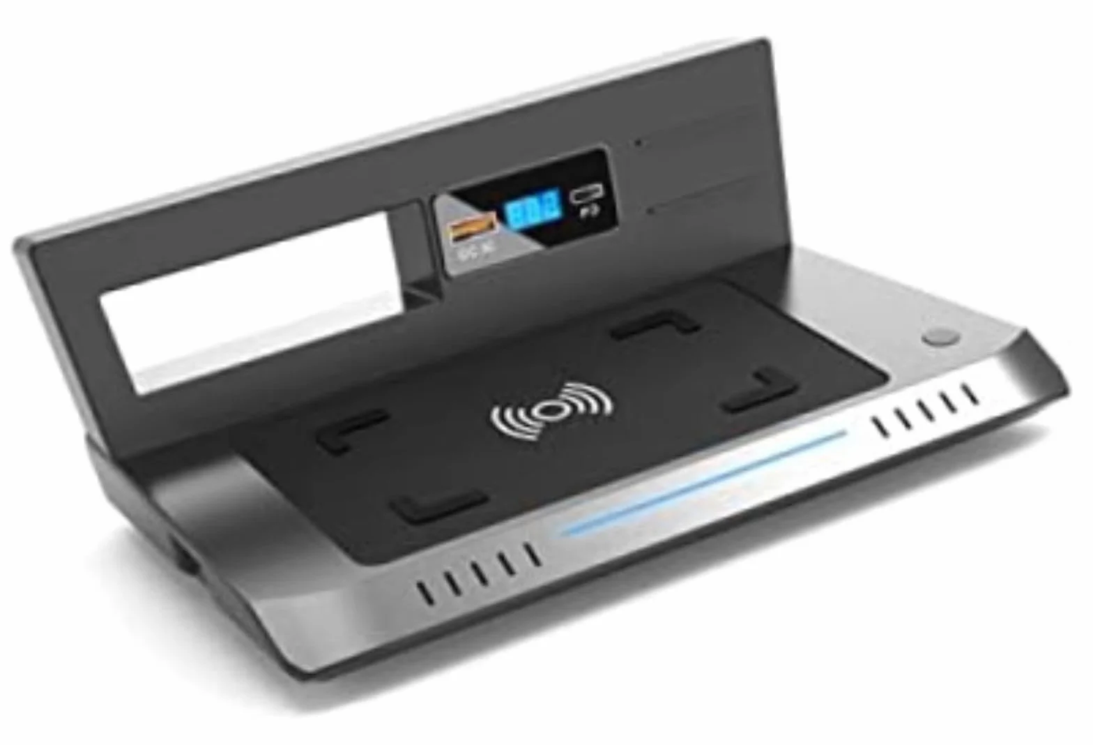 Car Wireless Charger, dla Tiguan, Mk2, dla Allspace 2017-2019 Qi Tablica opłat bezsznurowych Fast Charging Adapter Plate Panel Phone Holder Bezprzewodowa ładowarka samochodowa do telefonu