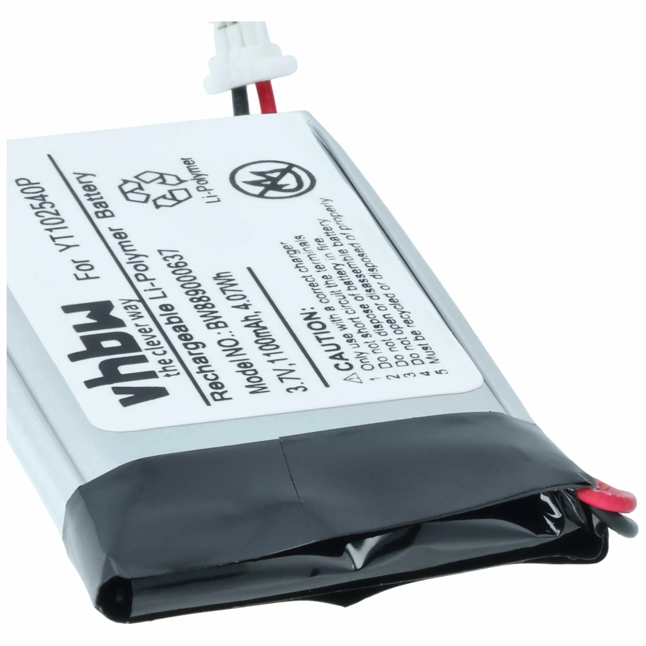 vhbw bateria zastępcza Sena YT102540P 1100mAh 3,7V Li-Poly do słuchawek bezprzewodowych