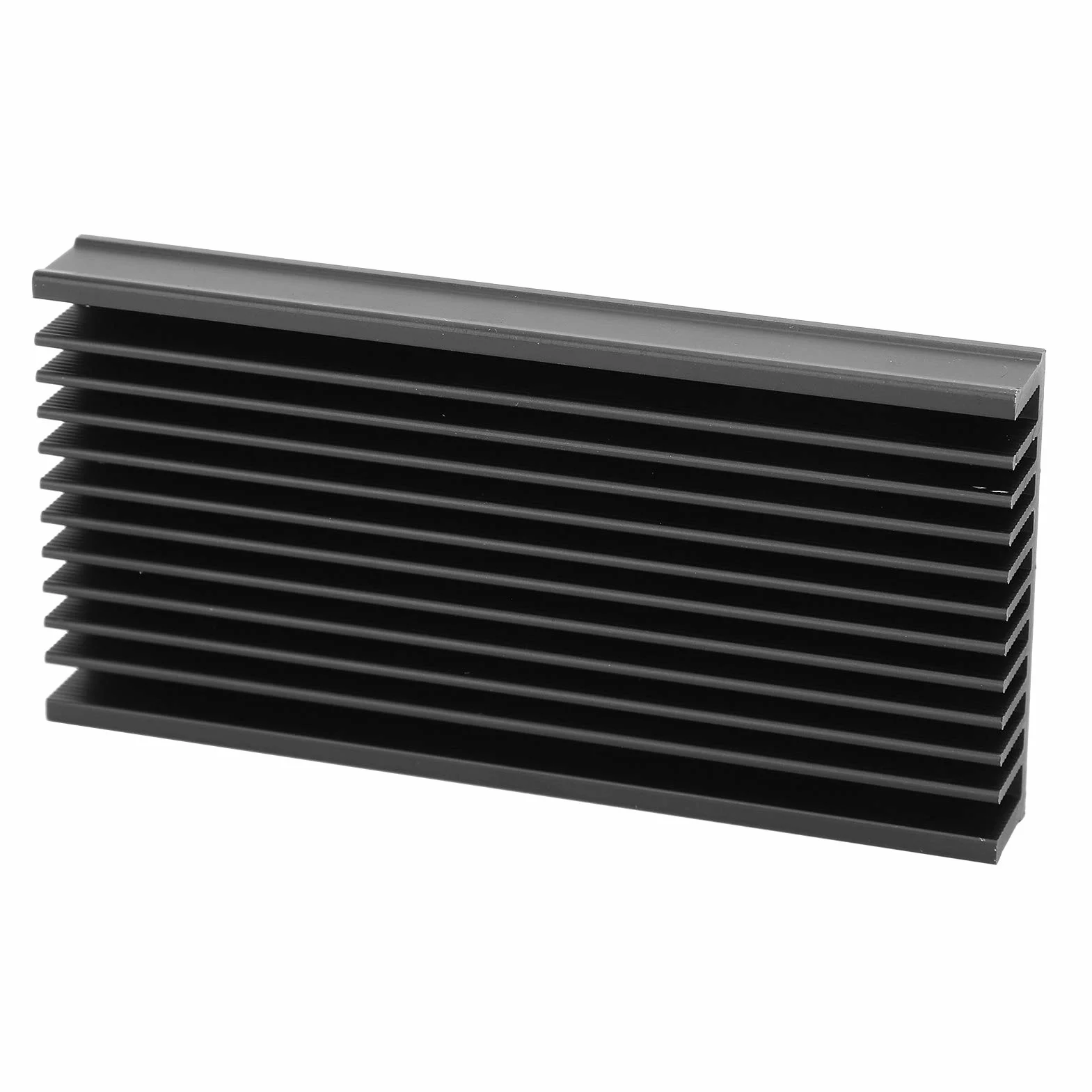 Fafeicy Czarny Aluminiowy Chłodnica Radiatora 50x12.7x100 mm do Płytki Obwodu CPU